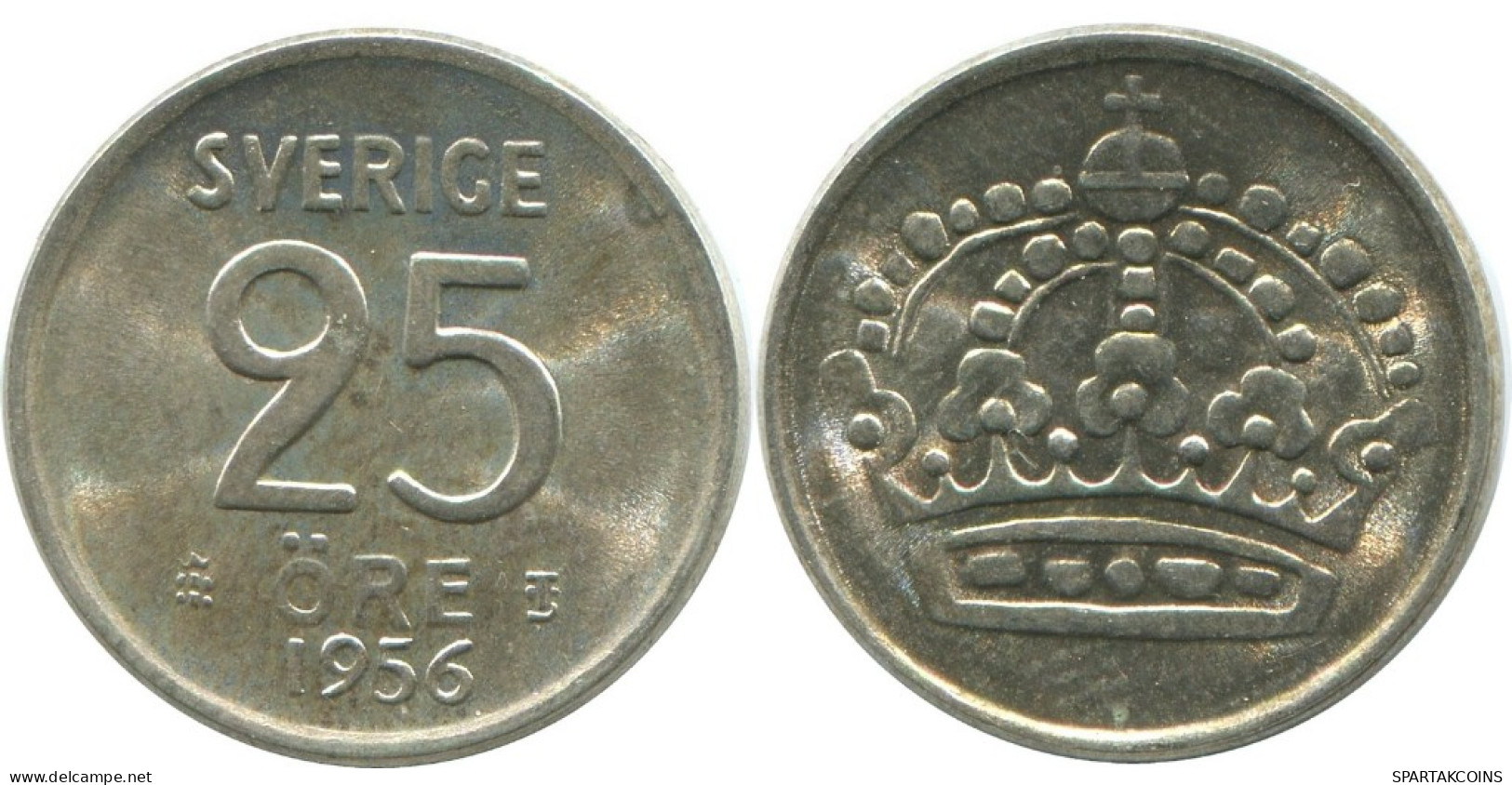 25 ORE 1956 SCHWEDEN SWEDEN SILBER Münze #AC507.2.D.A - Sweden