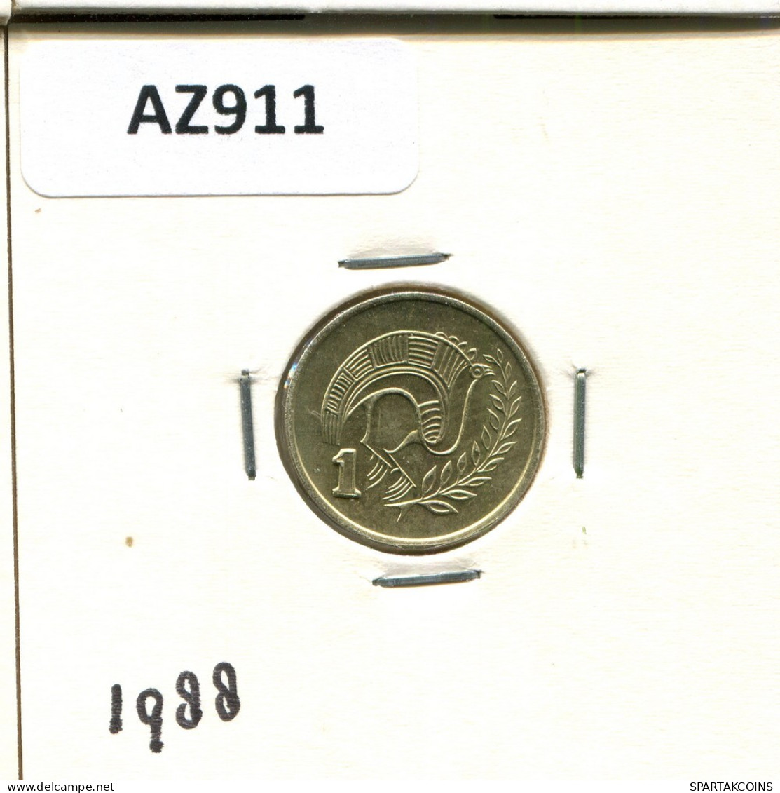 1 CENT 1988 CYPRUS Coin #AZ911.U.A - Zypern