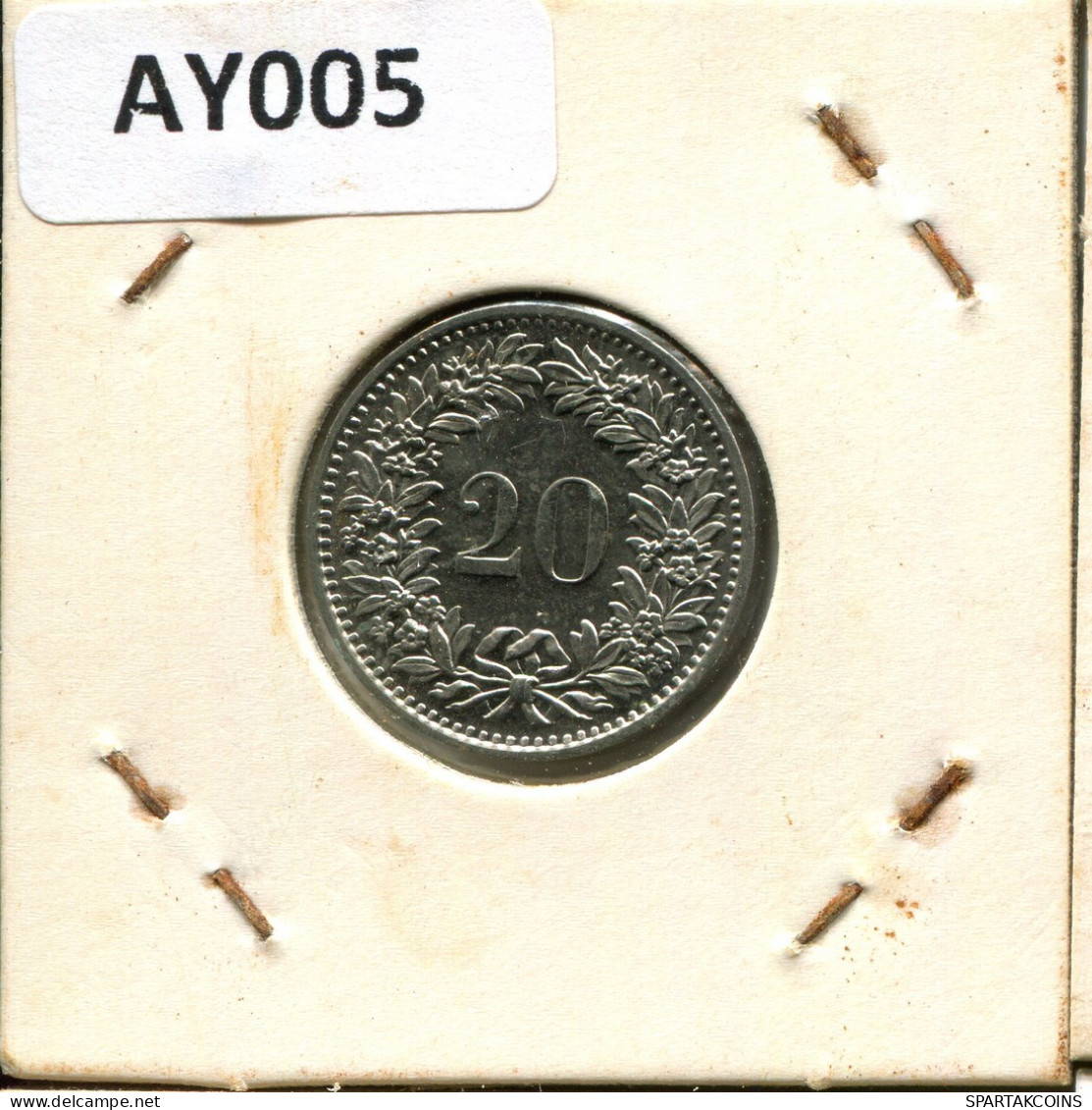 20 RAPPEN 1980 SUISSE SWITZERLAND Pièce #AY005.3.F.A - Other & Unclassified
