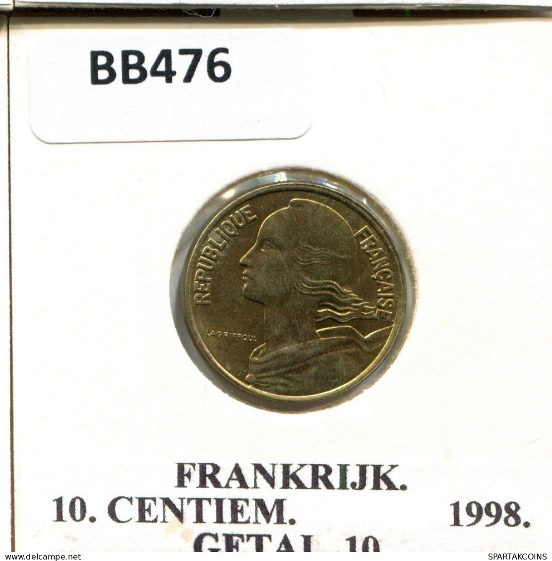10 CENTIMES 1998 FRANKREICH FRANCE Französisch Münze #BB476.D.A - 10 Centimes