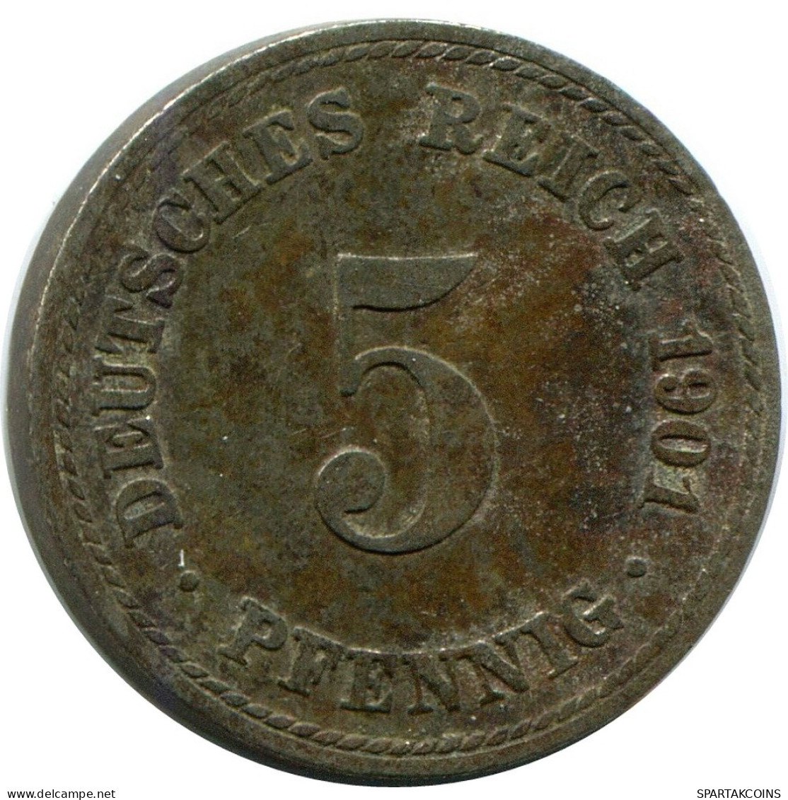 5 PFENNIG 1901 A ALLEMAGNE Pièce GERMANY #DB247.F.A - 5 Pfennig