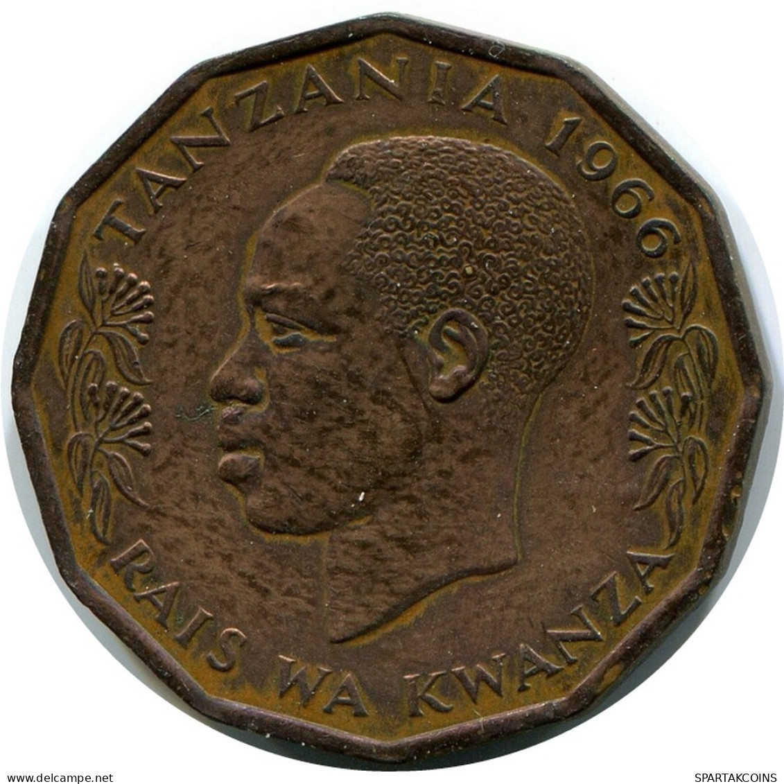 5 SENTI 1966 TANZANIA Coin #AR205.U.A - Tanzanía