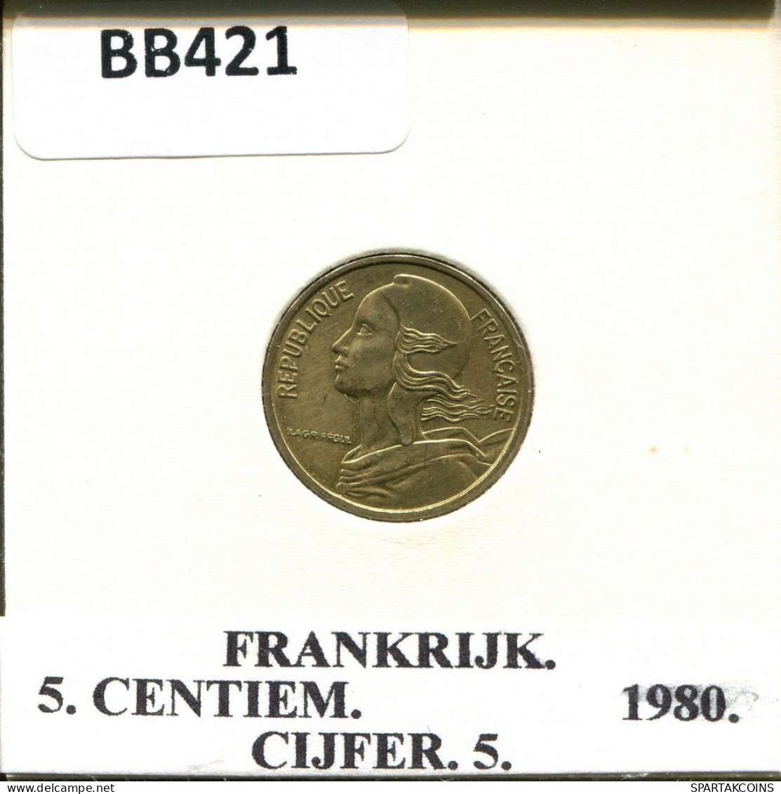 5 CENTIMES 1980 FRANKREICH FRANCE Französisch Münze #BB421.D.A - 5 Centimes
