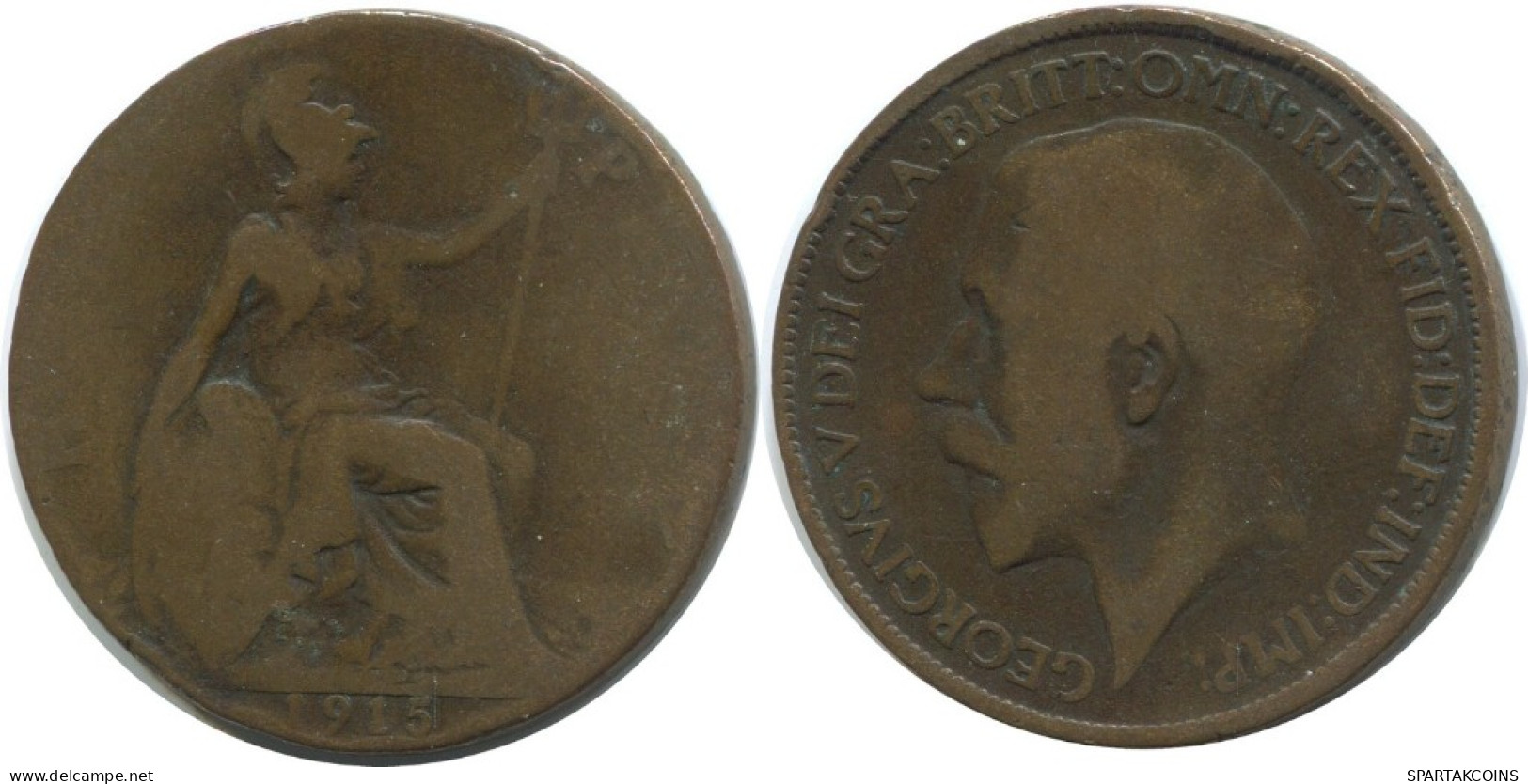 HALF PENNY 1915 UK GBAN BRETAÑA GREAT BRITAIN Moneda #AG793.1.E.A - C. 1/2 Penny