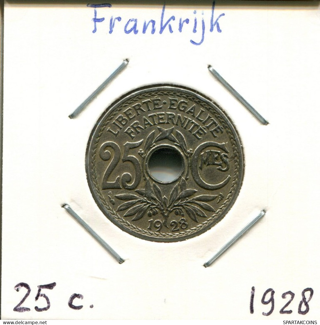 25 CENTIMES 1928 FRANCIA FRANCE Moneda #AM206.E.A - 25 Centimes