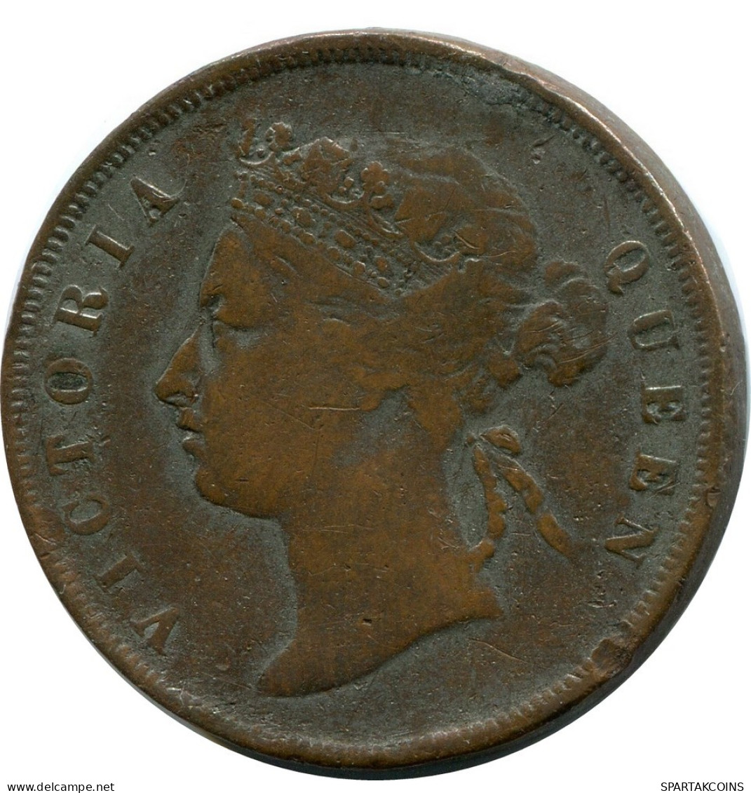 1 CENT 1874 STRAITS SETTLEMENTS MALAYSIA Coin #AX149.U.A - Maleisië