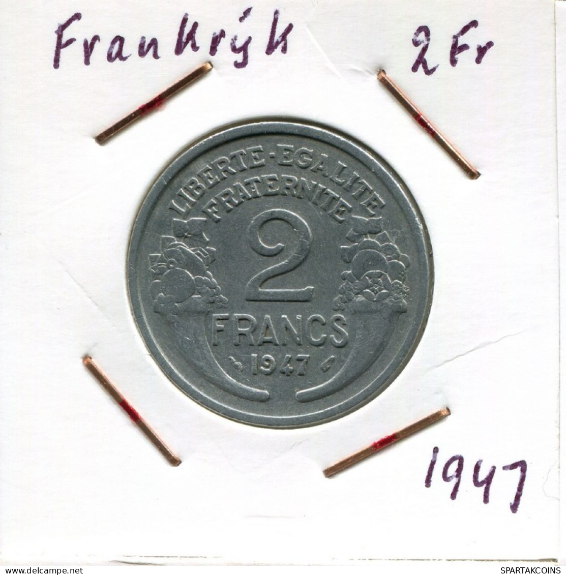 2 FRANCS 1947 FRANCIA FRANCE Moneda #AM600.E.A - 2 Francs