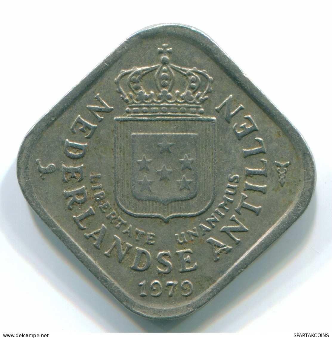 5 CENTS 1979 ANTILLAS NEERLANDESAS Nickel Colonial Moneda #S12293.E.A - Nederlandse Antillen
