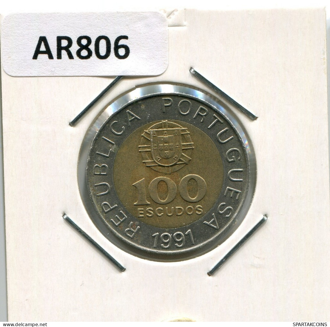 100 ESCUDOS 1991 PORTUGAL Münze BIMETALLIC #AR806.D.A - Portogallo