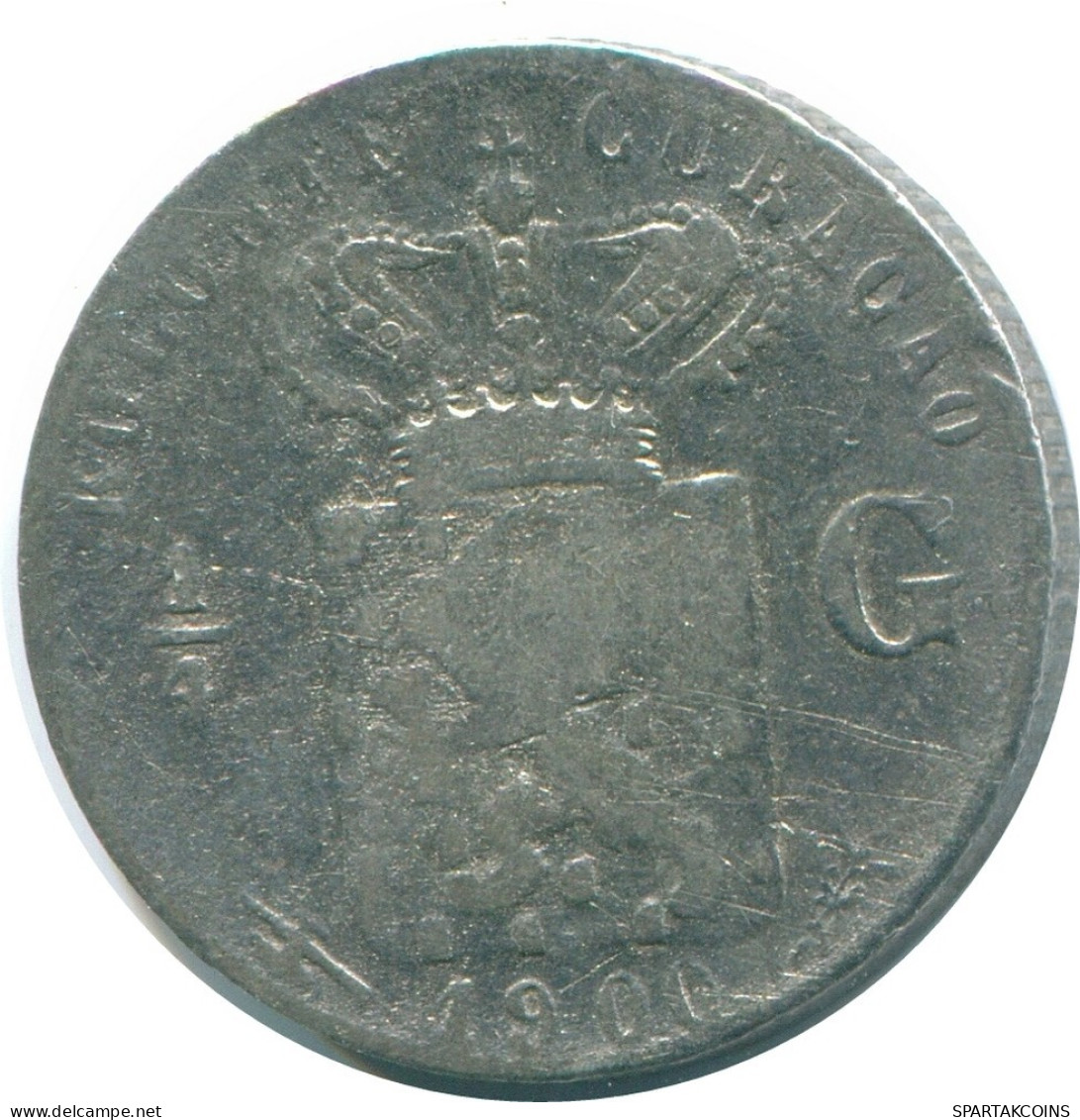1/4 GULDEN 1900 CURACAO Netherlands SILVER Colonial Coin #NL10435.4.U.A - Curaçao