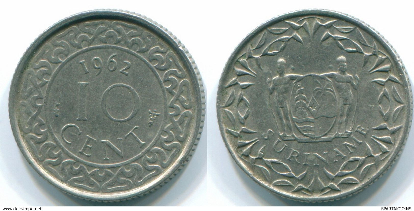10 CENTS 1962 SURINAME Netherlands Nickel Colonial Coin #S13198.U.A - Suriname 1975 - ...