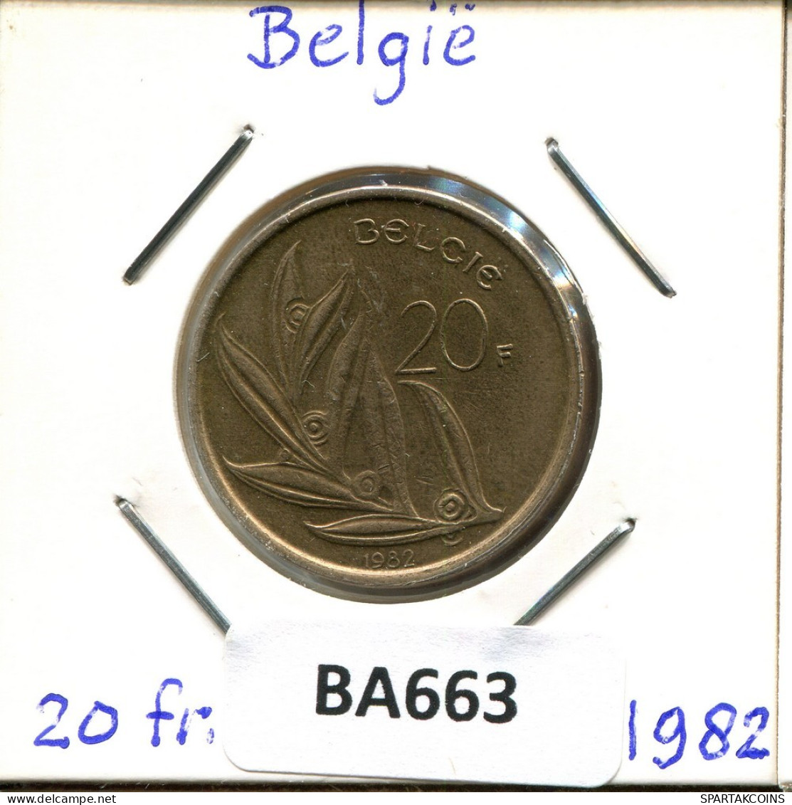 20 FRANCS 1982 DUTCH Text BELGIUM Coin #BA663.U.A - 20 Francs