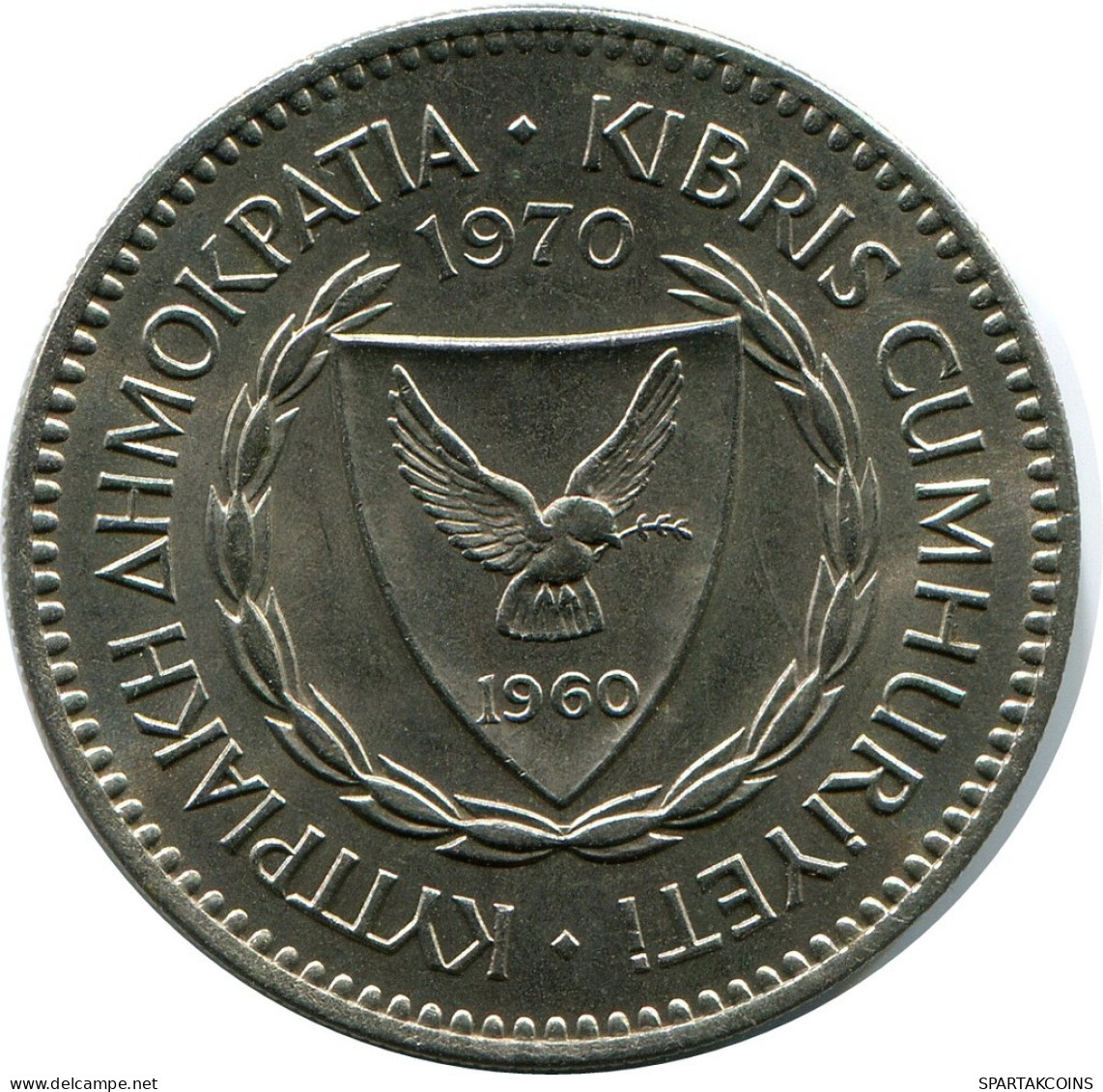 50 MILS 1970 CHIPRE CYPRUS Moneda #AP269.E.A - Cyprus