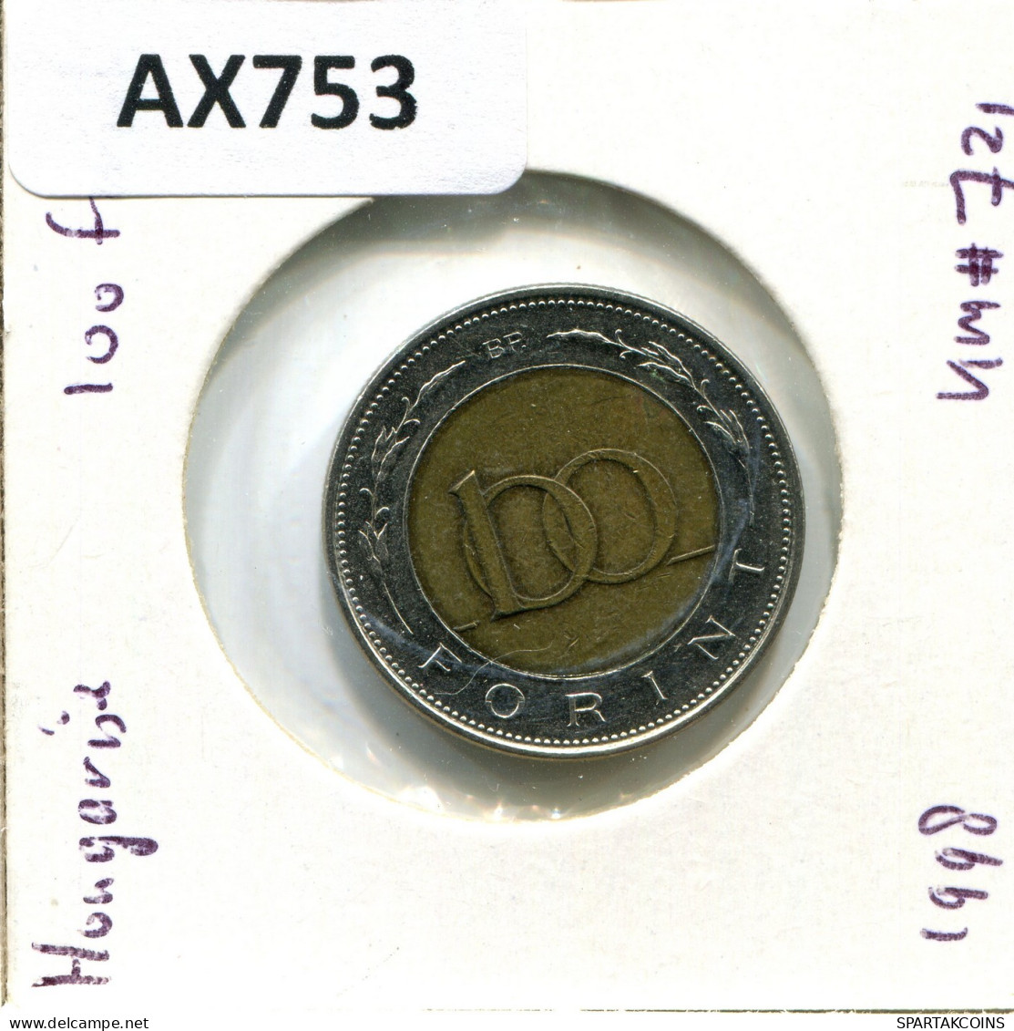 100 FORINT 1998 SIEBENBÜRGEN HUNGARY Münze BIMETALLIC #AX753.D.A - Hungary