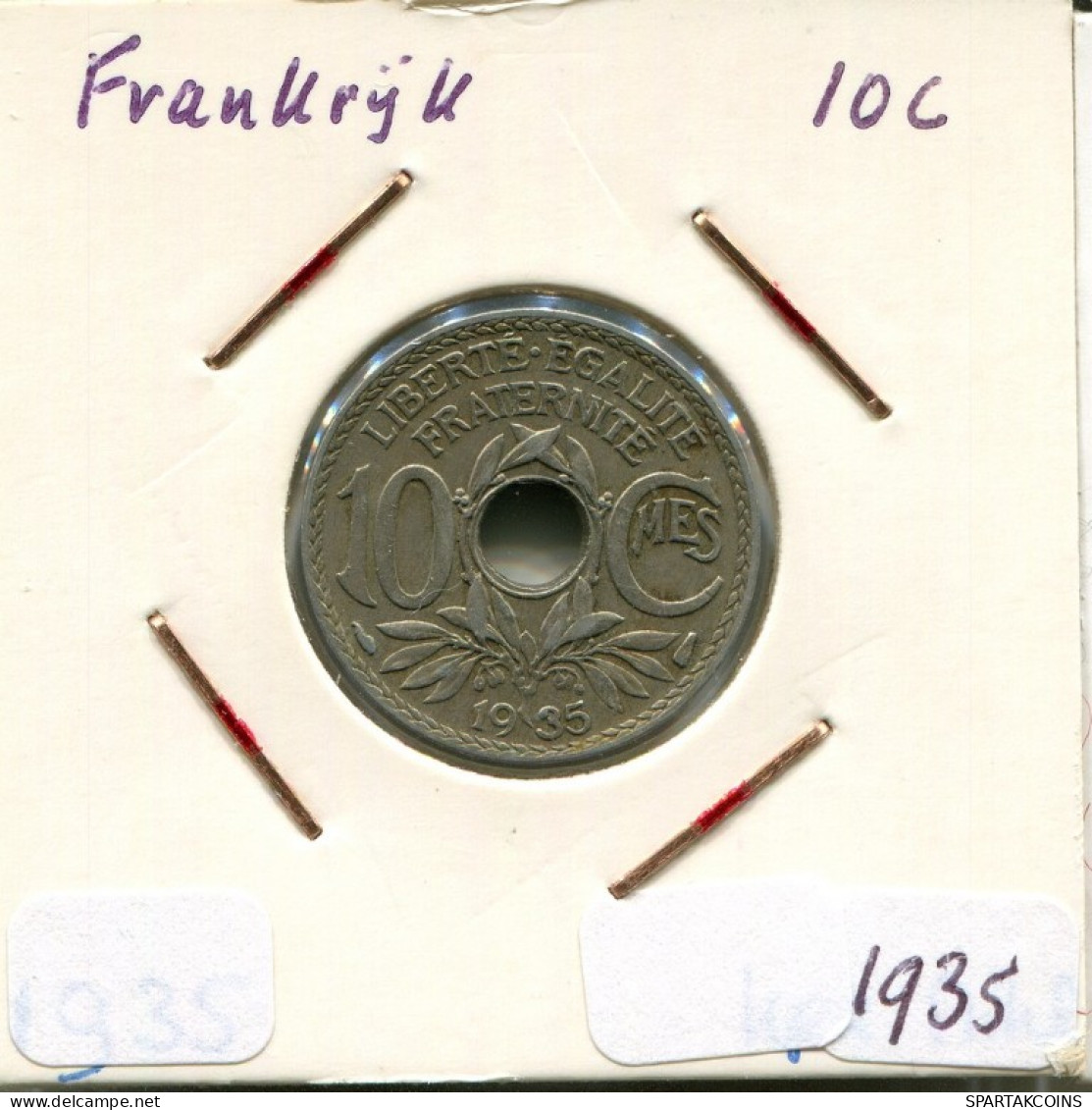 10 CENTIMES 1935 FRANCIA FRANCE Moneda #AM797.E.A - 10 Centimes