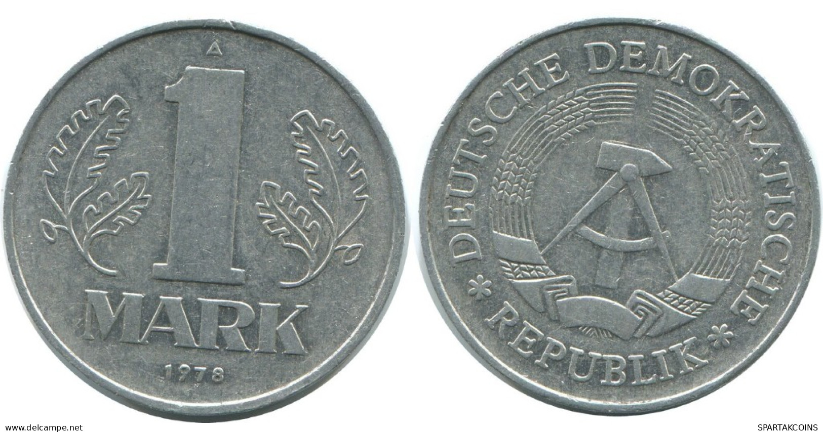 1 MARK 1978 A DDR EAST DEUTSCHLAND Münze GERMANY #AE140.D.A - 1 Mark