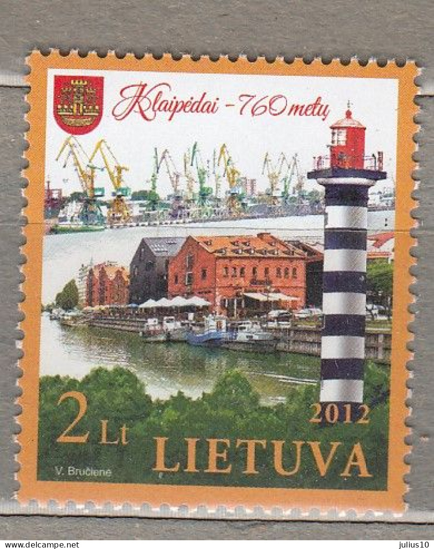 LITHUANIA 2012 Lighthouse  Klaipeda MNH(**) Mi 1110 #Lt865 - Lituania