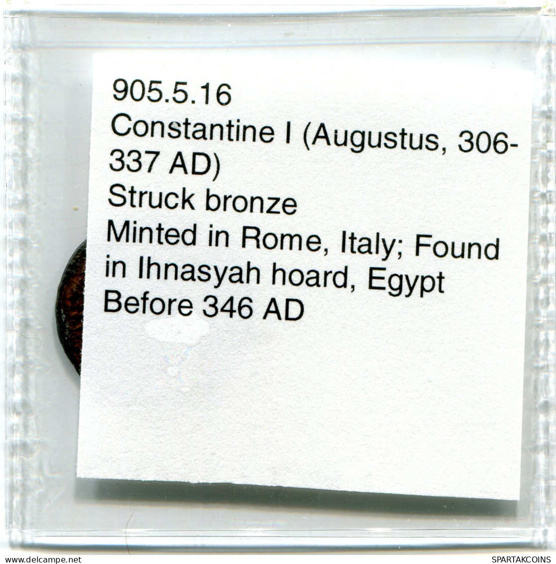 CONSTANTINE I MINTED IN ROME ITALY FOUND IN IHNASYAH HOARD EGYPT #ANC11163.14.U.A - El Impero Christiano (307 / 363)