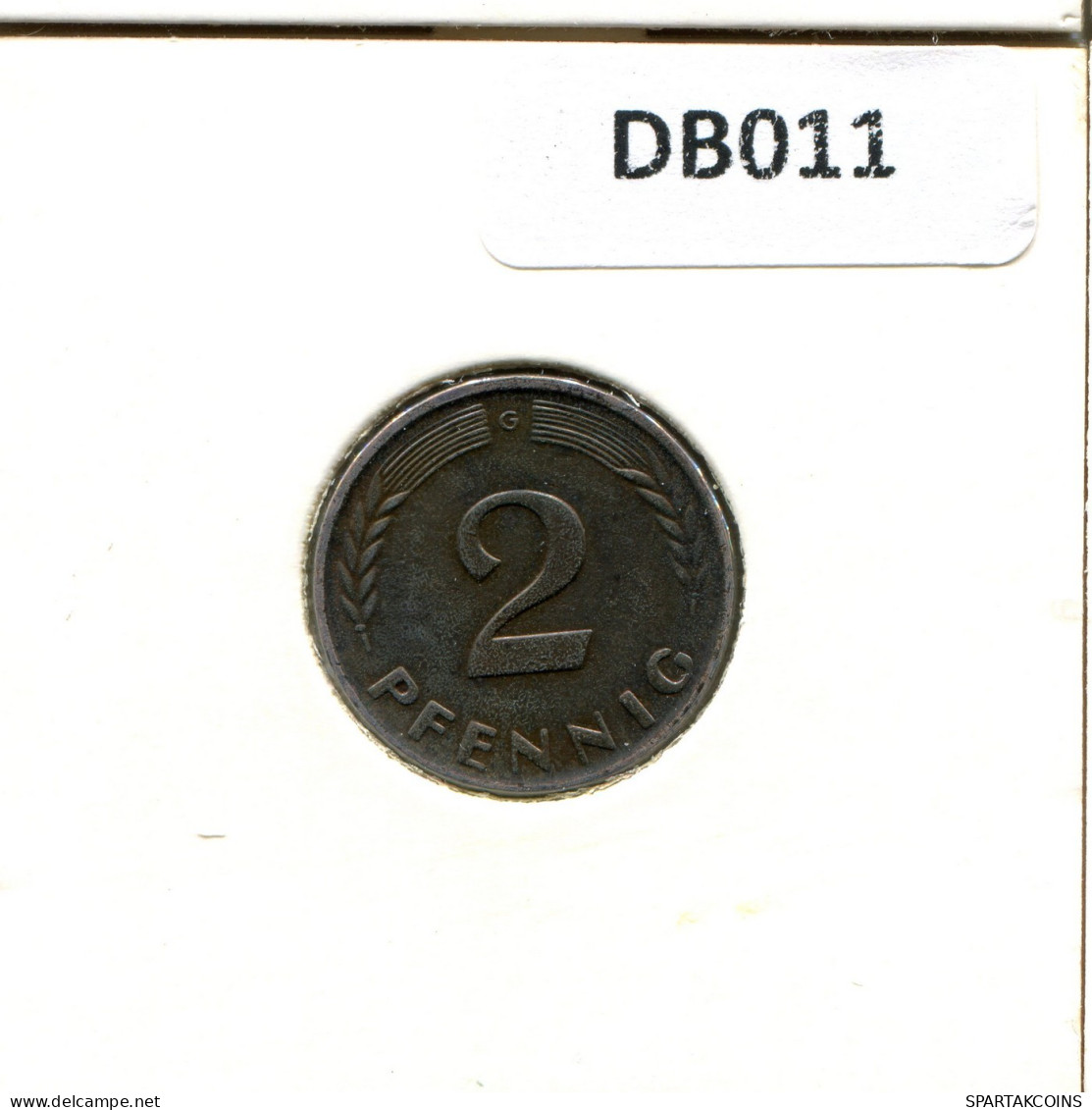 2 PFENNIG 1962 G BRD ALEMANIA Moneda GERMANY #DB011.E.A - 2 Pfennig
