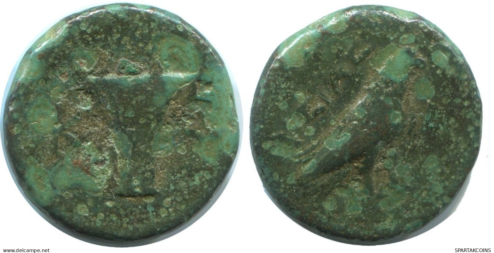 AIOLIS KYME EAGLE SKYPHOS Auténtico GRIEGO ANTIGUO Moneda 3.9g/16mm #AG038.12.E.A - Griechische Münzen