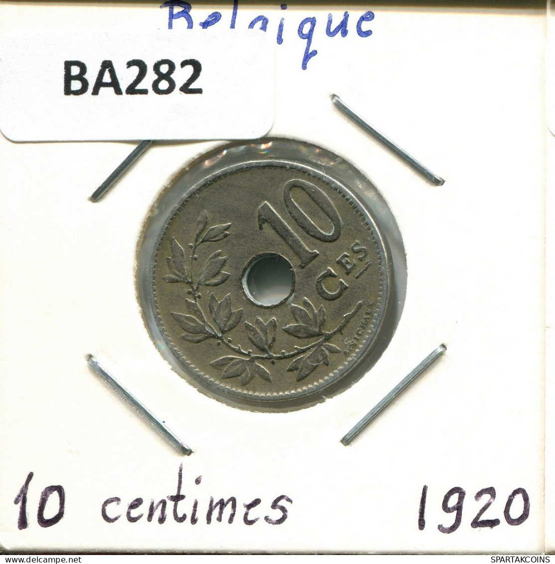 10 CENTIMES 1920 FRENCH Text BELGIUM Coin #BA282.U.A - 10 Cents