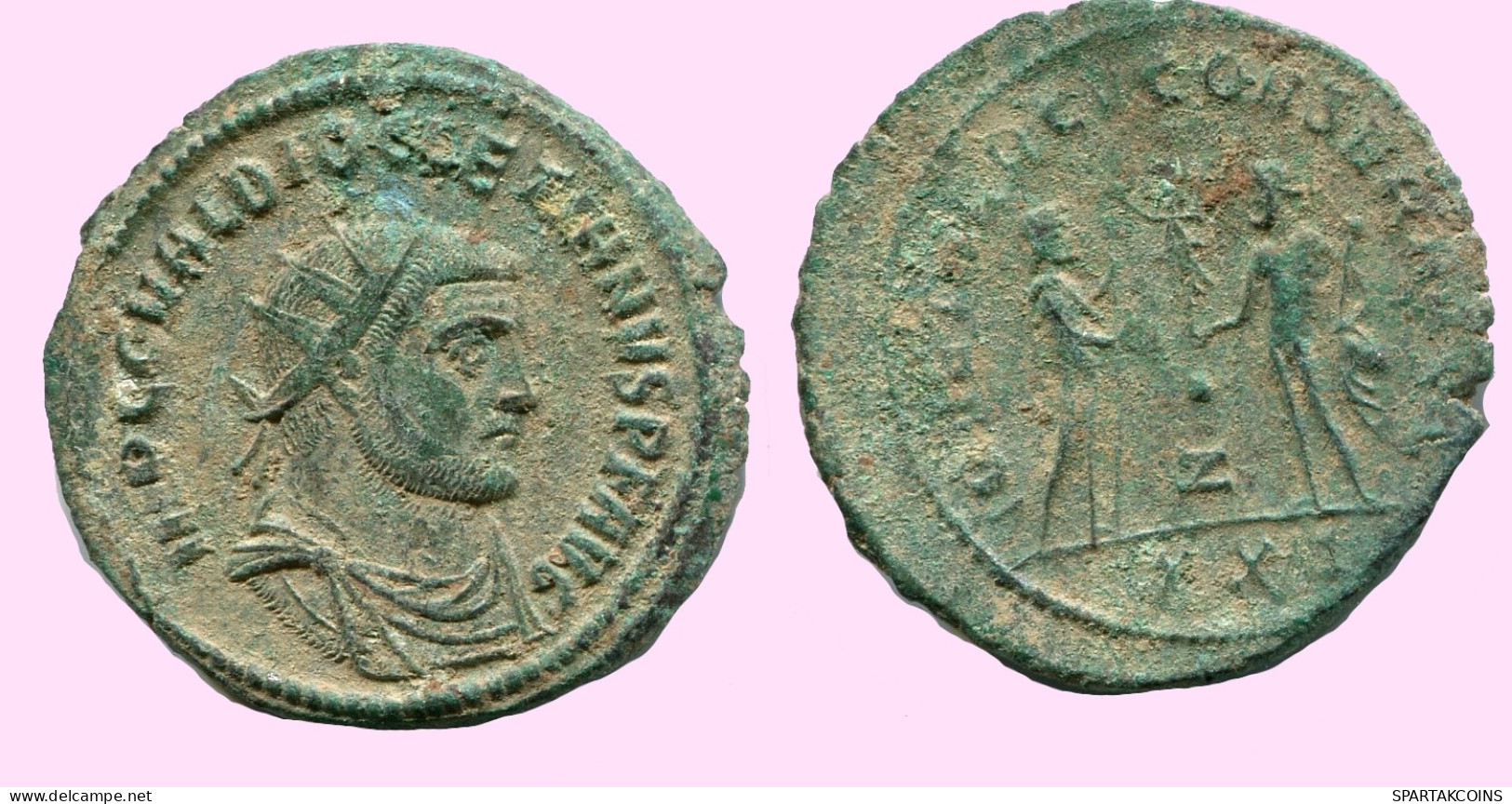 DIOCLETIAN ANTONINIANUS ANTIOCH IOVETHERCVCONSERAVGG Z/XXI #ANC12185.43.F.A - The Tetrarchy (284 AD Tot 307 AD)