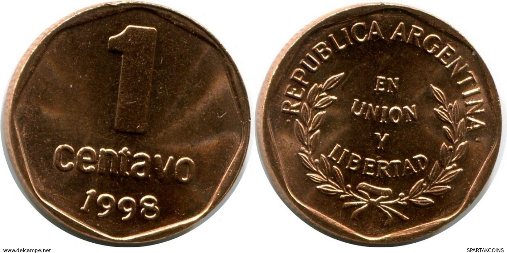 1 CENTAVO 1998 ARGENTINIEN ARGENTINA Münze UNC #M10066.D.A - Argentine