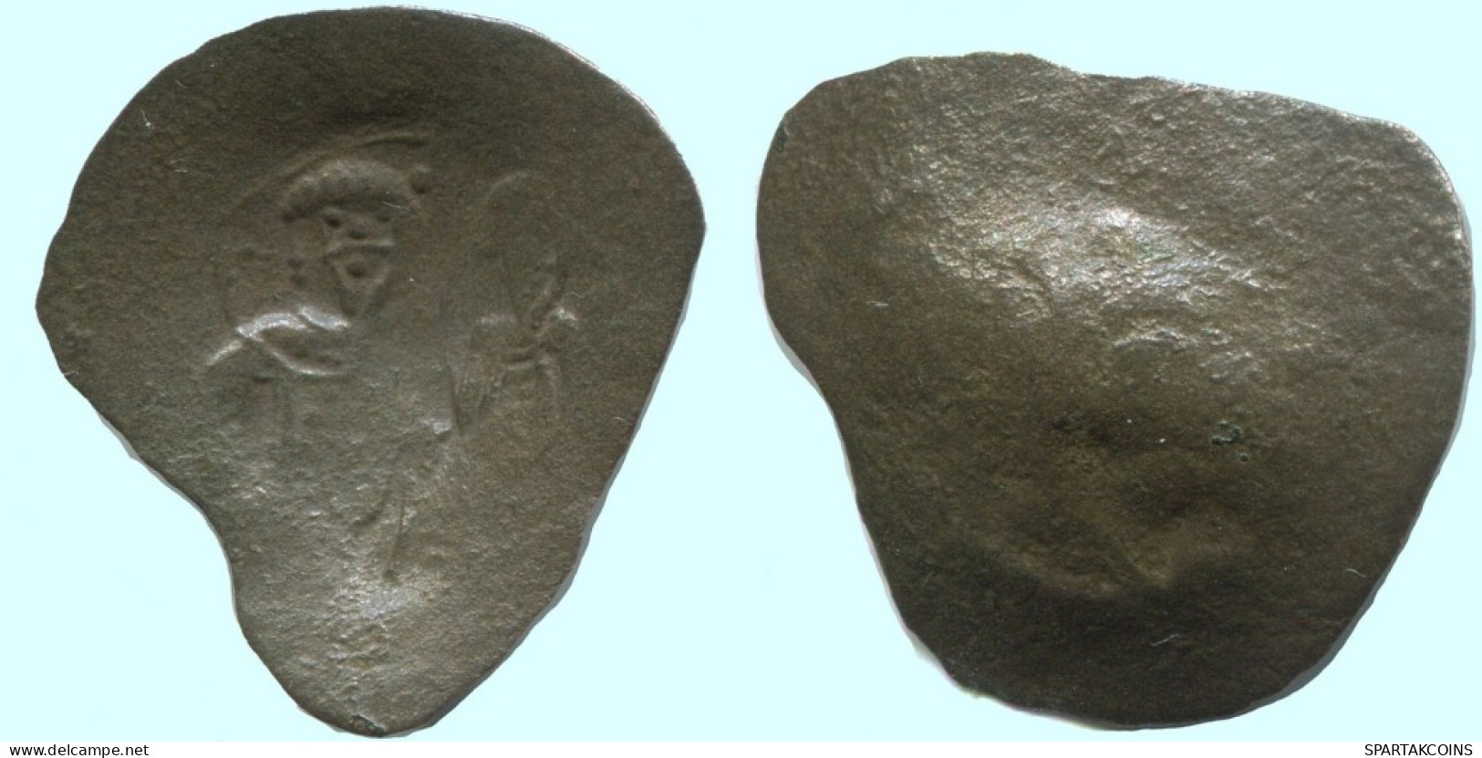 Auténtico Original Antiguo BYZANTINE IMPERIO Trachy Moneda 0.7g/21mm #AG619.4.E.A - Byzantinische Münzen