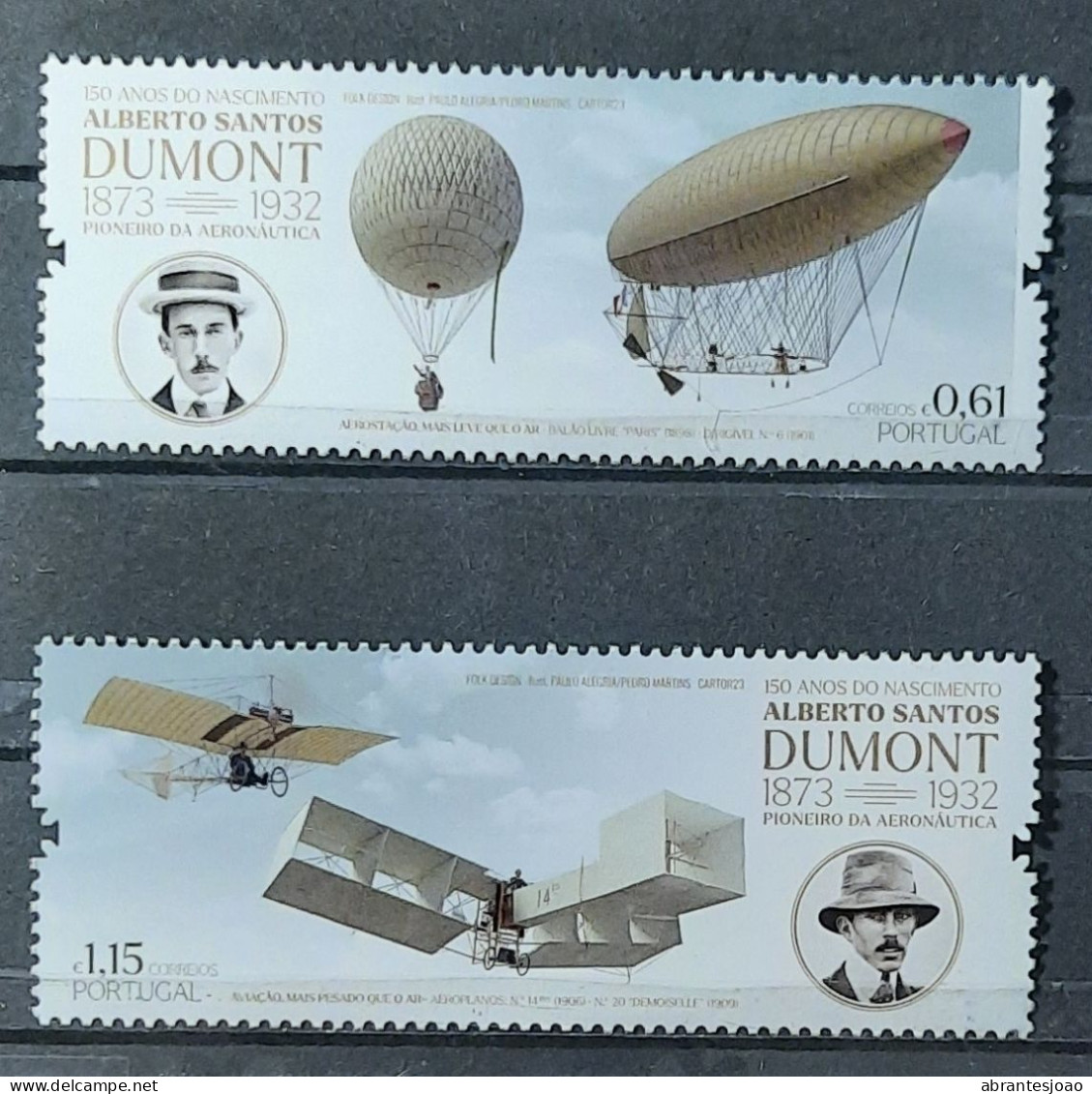 2023 - Portugal - MNH - 150 Years Since Birth Of Albert Santos Dumont - 2 Stamps - Neufs