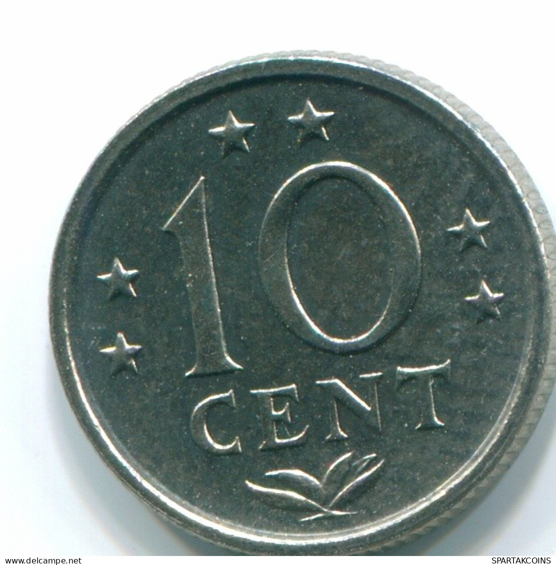 10 CENTS 1979 ANTILLAS NEERLANDESAS Nickel Colonial Moneda #S13589.E.A - Antilles Néerlandaises