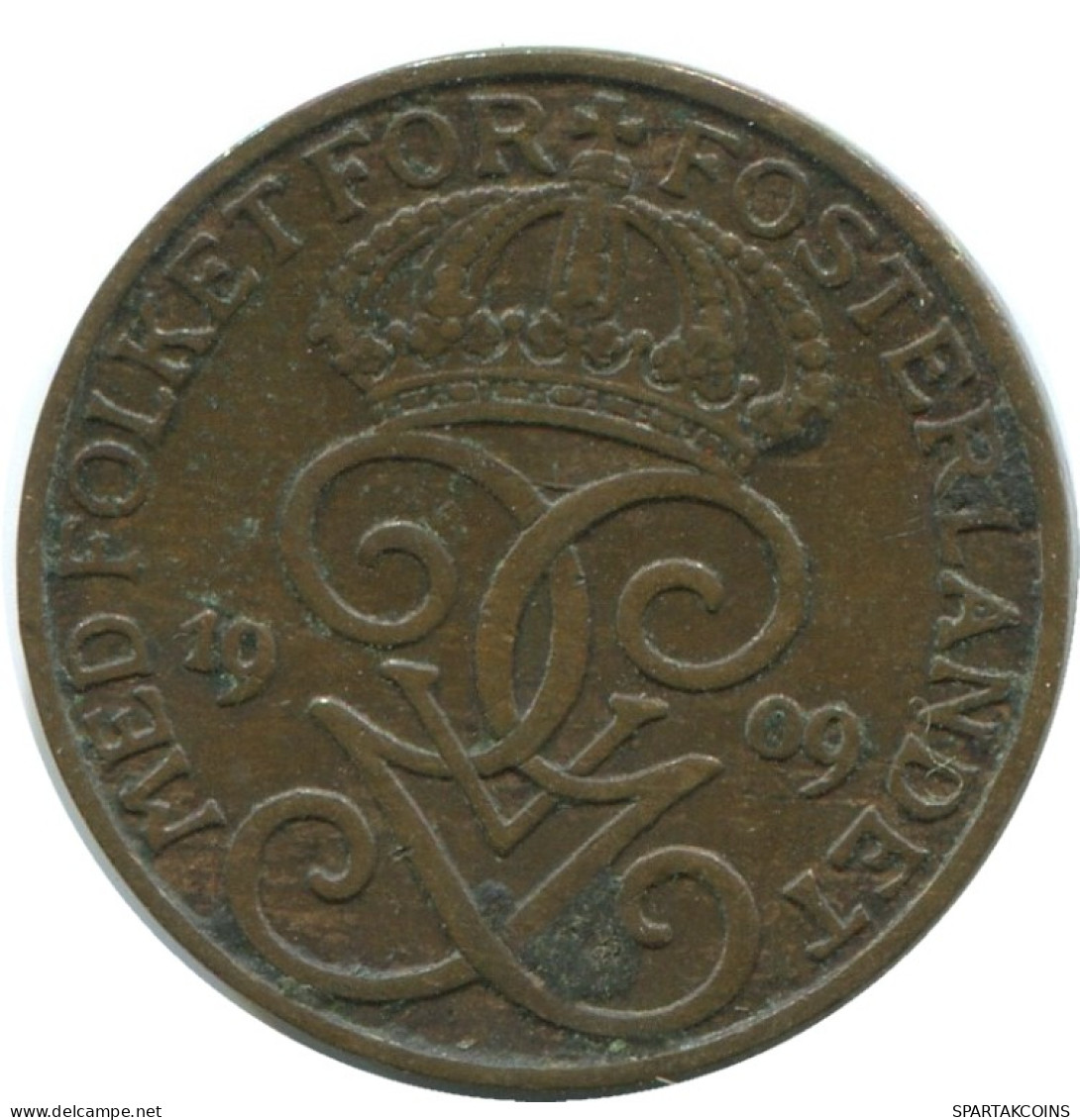 1 ORE 1909 SUECIA SWEDEN Moneda #AD208.2.E.A - Suède