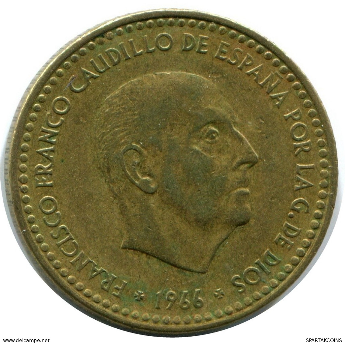 1 PESETA 1966 ESPAÑA Moneda SPAIN #AW822.E.A - 1 Peseta