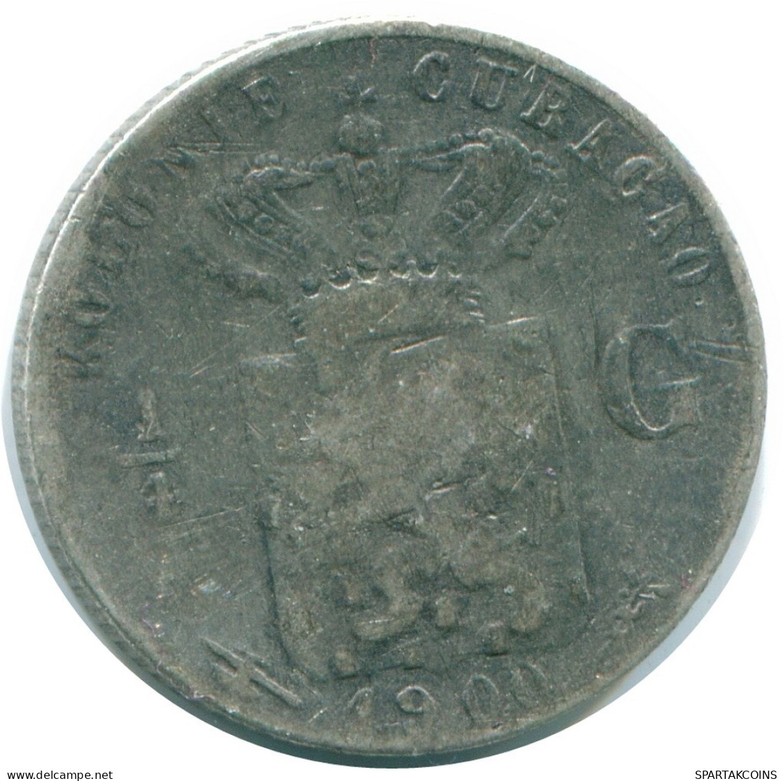 1/4 GULDEN 1900 CURACAO Netherlands SILVER Colonial Coin #NL10451.4.U.A - Curaçao