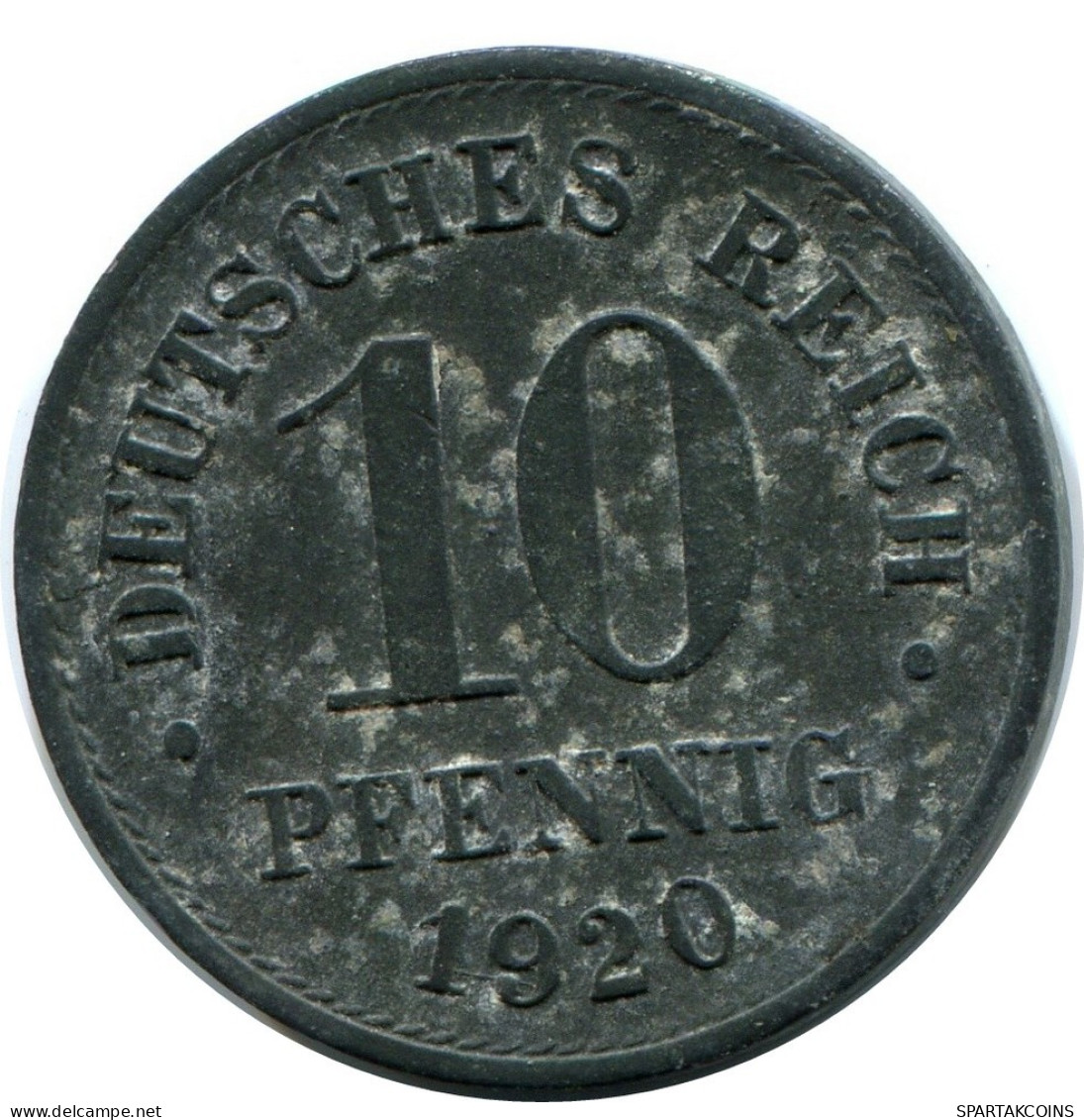 10 PFENNIG 1920 ALLEMAGNE Pièce GERMANY #DA770.F.A - 10 Renten- & 10 Reichspfennig