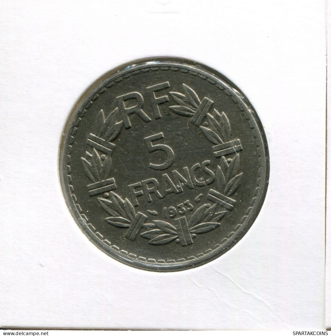 5 FRANCS 1933 FRANCE French Coin #AK773.U.A - 5 Francs