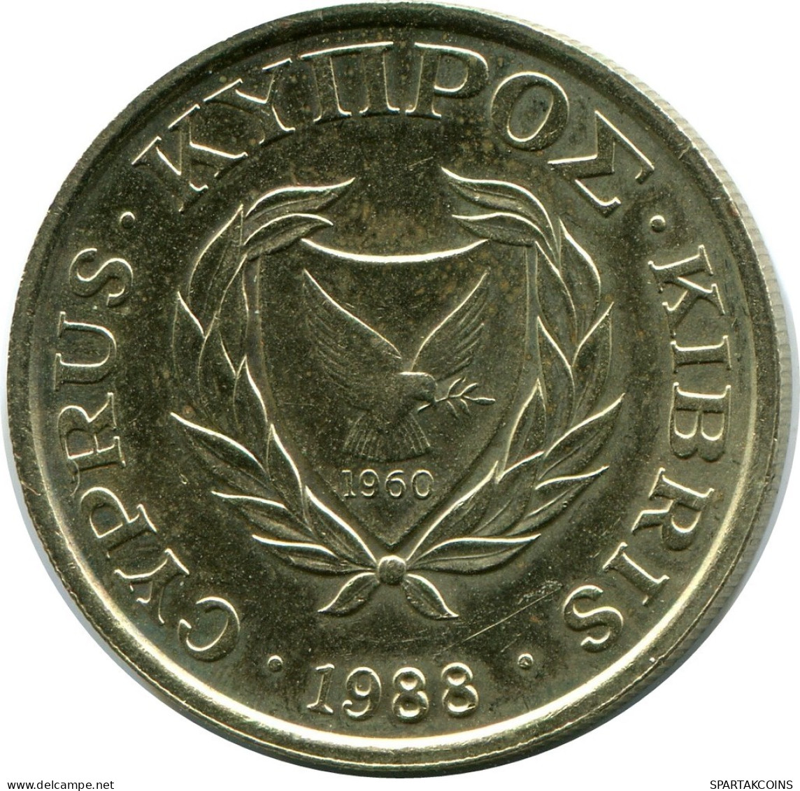 10 CENTS 1988 ZYPERN CYPRUS Münze #AP295.D.A - Chipre