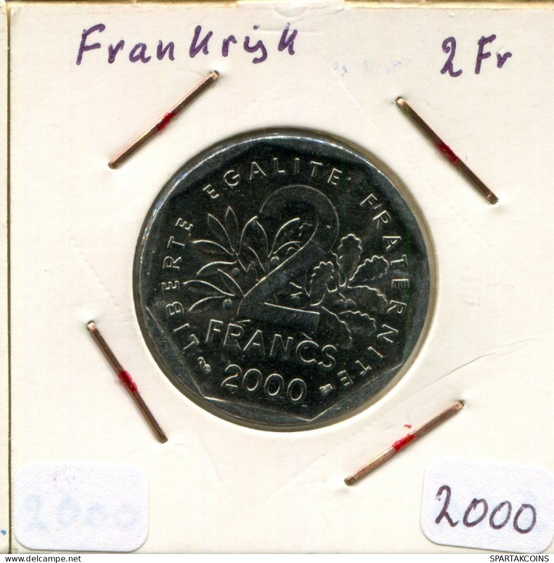 2 FRANCS 2000 FRANCIA FRANCE Moneda Semeuse Moneda #AM617.E.A - 2 Francs