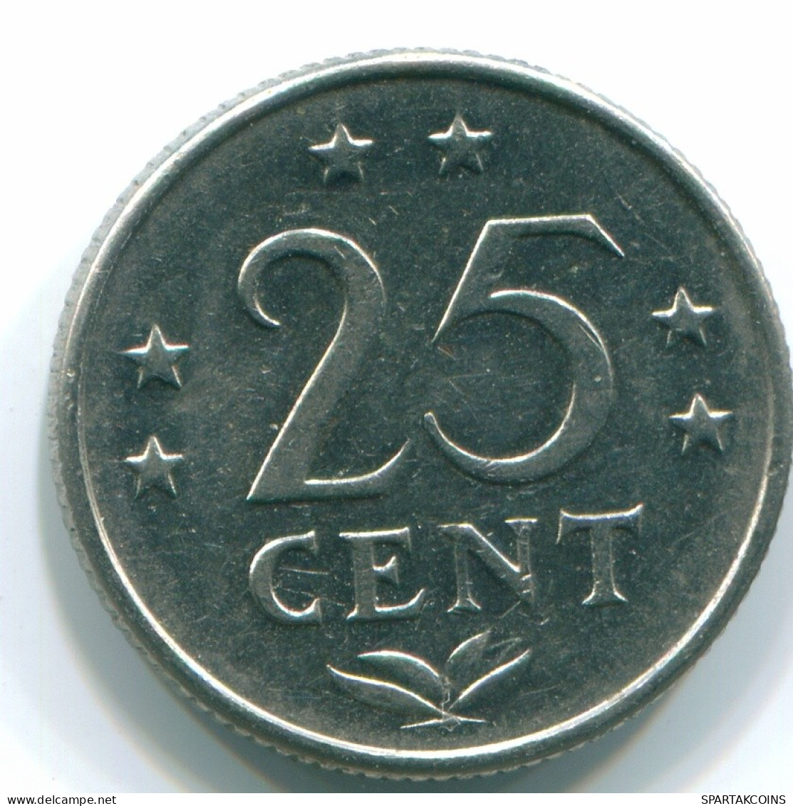 25 CENTS 1970 ANTILLAS NEERLANDESAS Nickel Colonial Moneda #S11459.E.A - Netherlands Antilles