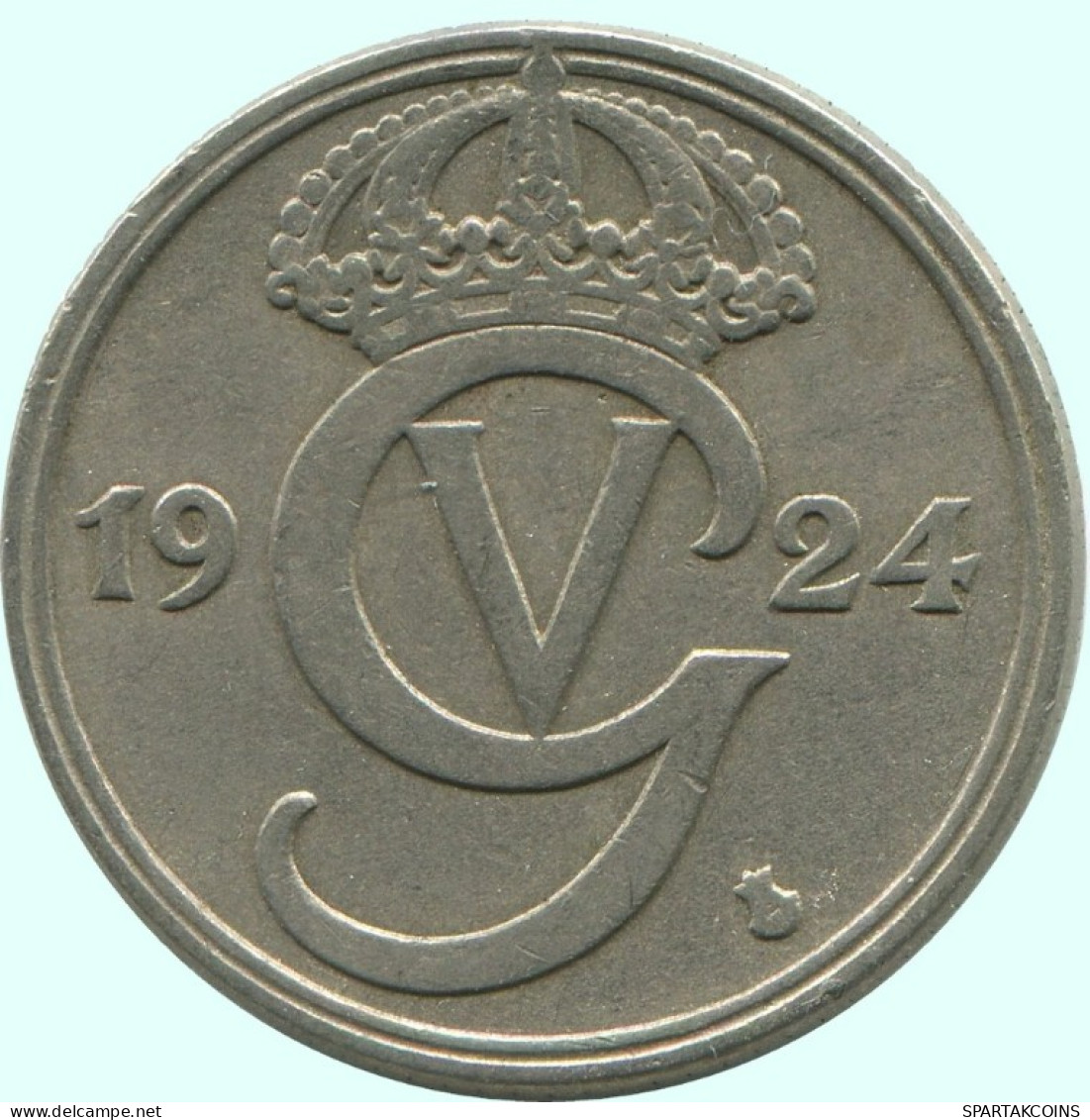 50 ORE 1924 SCHWEDEN SWEDEN Münze #AC708.2.D.A - Zweden