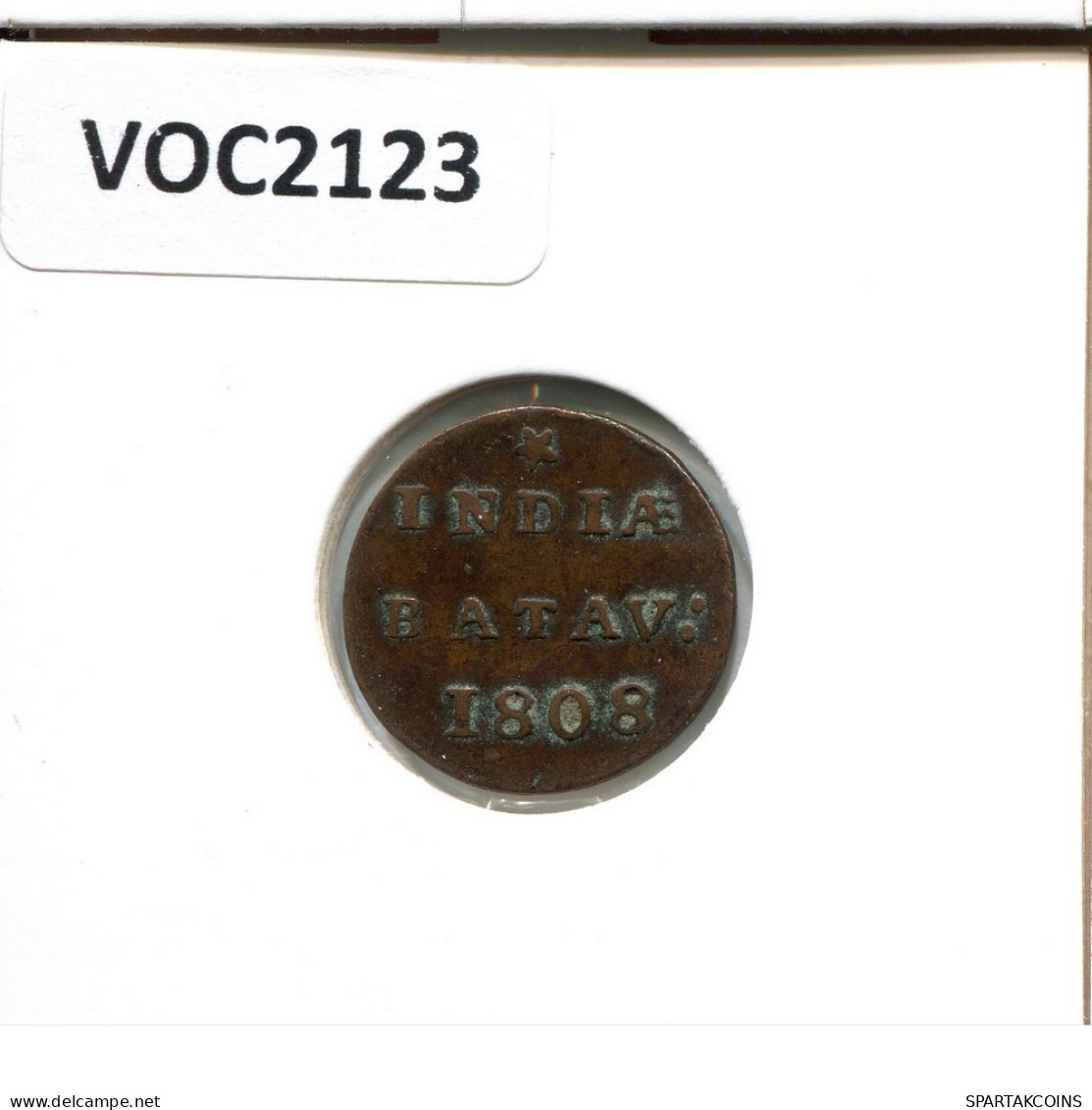 1808 BATAVIA VOC 1/2 DUIT NEERLANDÉS NETHERLANDS INDIES #VOC2123.10.E.A - Dutch East Indies