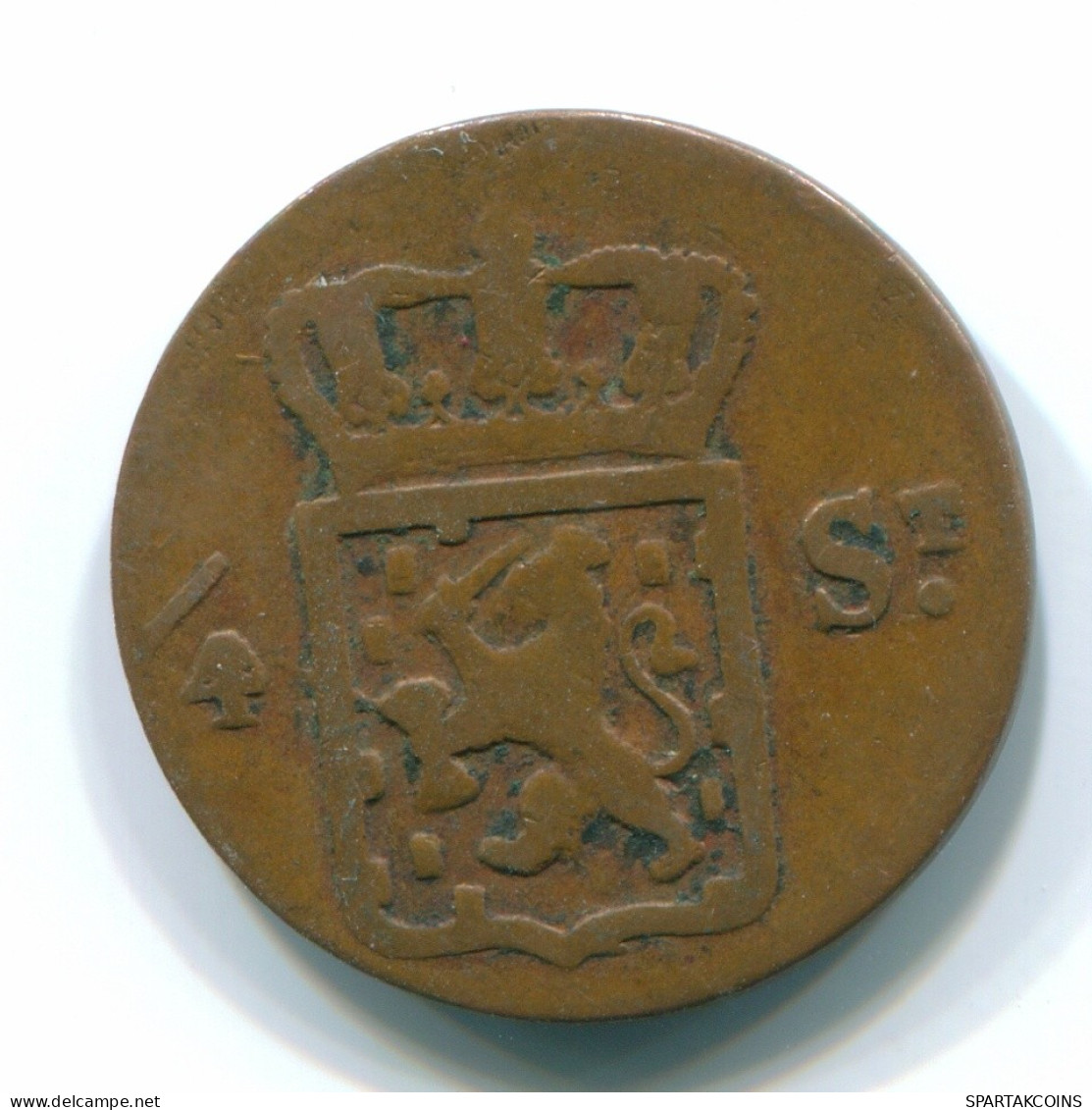 1/4 STUIVER 1826 SUMATRA INDIAS ORIENTALES DE LOS PAÍSES BAJOS Copper #S11675.E.A - Indes Neerlandesas