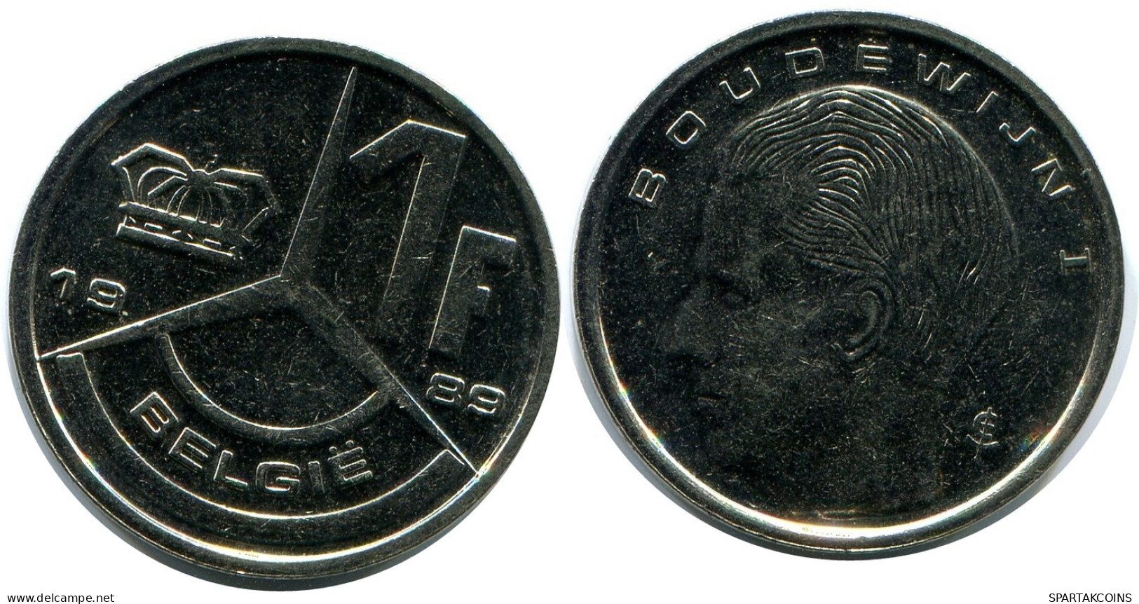 1 FRANC 1989 DUTCH Text BELGIEN BELGIUM Münze #AZ349.D.A - 1 Franc