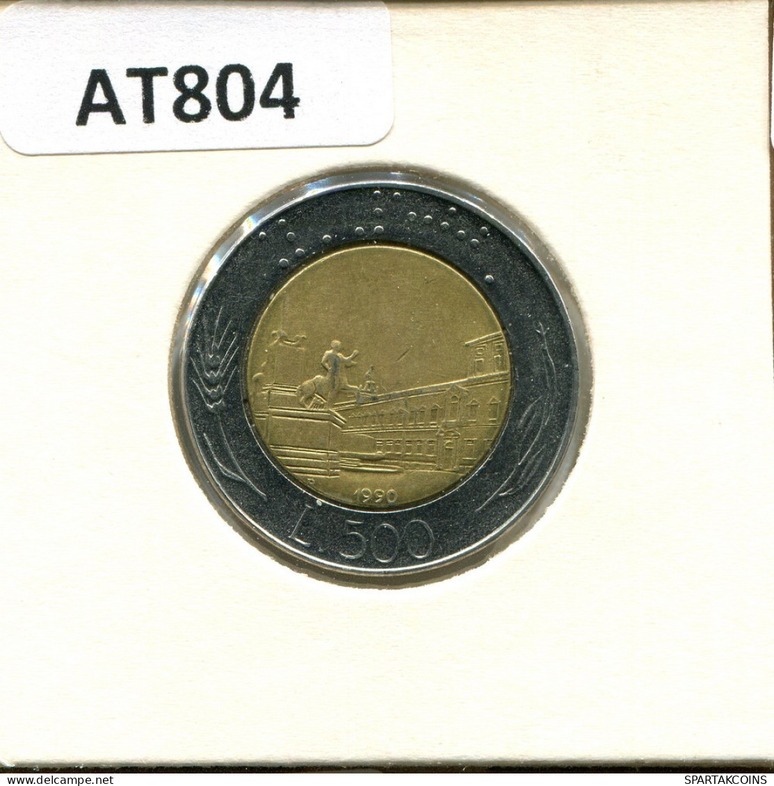 500 LIRE 1990 ITALY Coin BIMETALLIC #AT804.U.A - 500 Liras