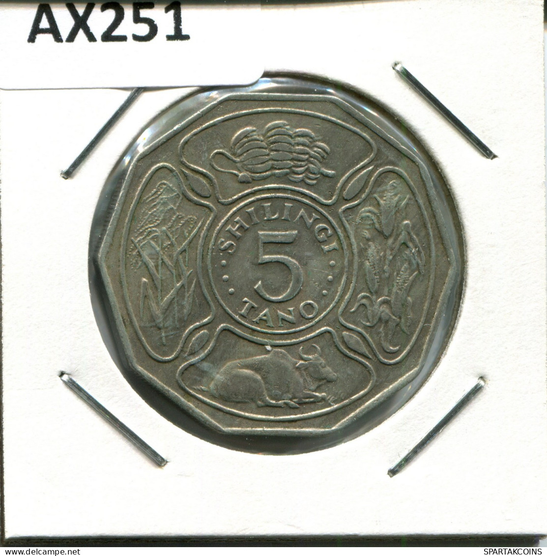 5 SHILLINGI 1973 TANZANIA Moneda #AX251.E.A - Tanzanie