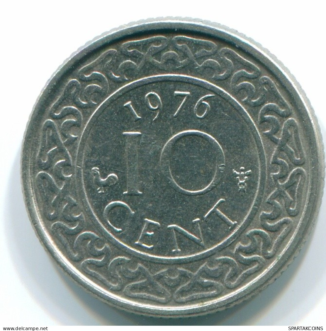 10 CENTS 1976 SURINAME Nickel Pièce #S13295.F.A - Surinam 1975 - ...