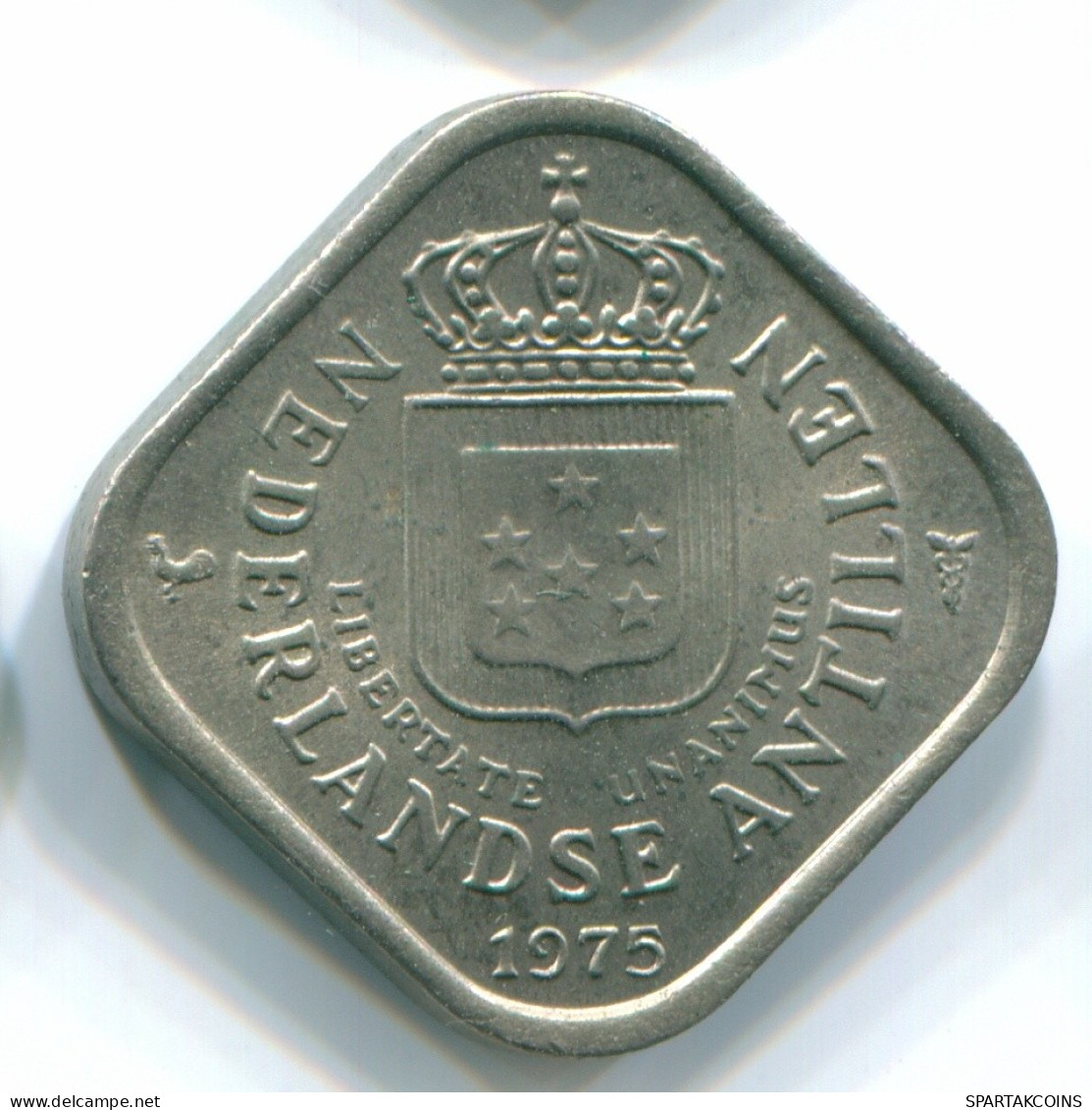5 CENTS 1975 ANTILLES NÉERLANDAISES Nickel Colonial Pièce #S12248.F.A - Netherlands Antilles