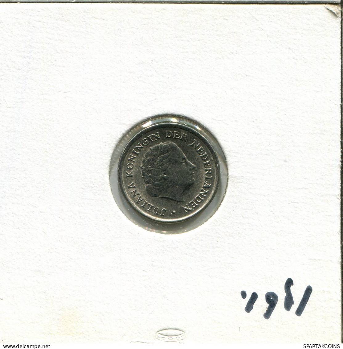 10 CENT 1961 NEERLANDÉS NETHERLANDS Moneda #AU316.E.A - 1948-1980: Juliana
