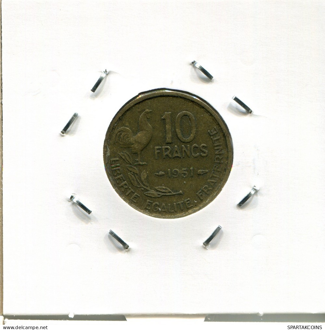 10 FRANCS 1951 FRANCIA FRANCE Moneda #AP005.E.A - 10 Francs