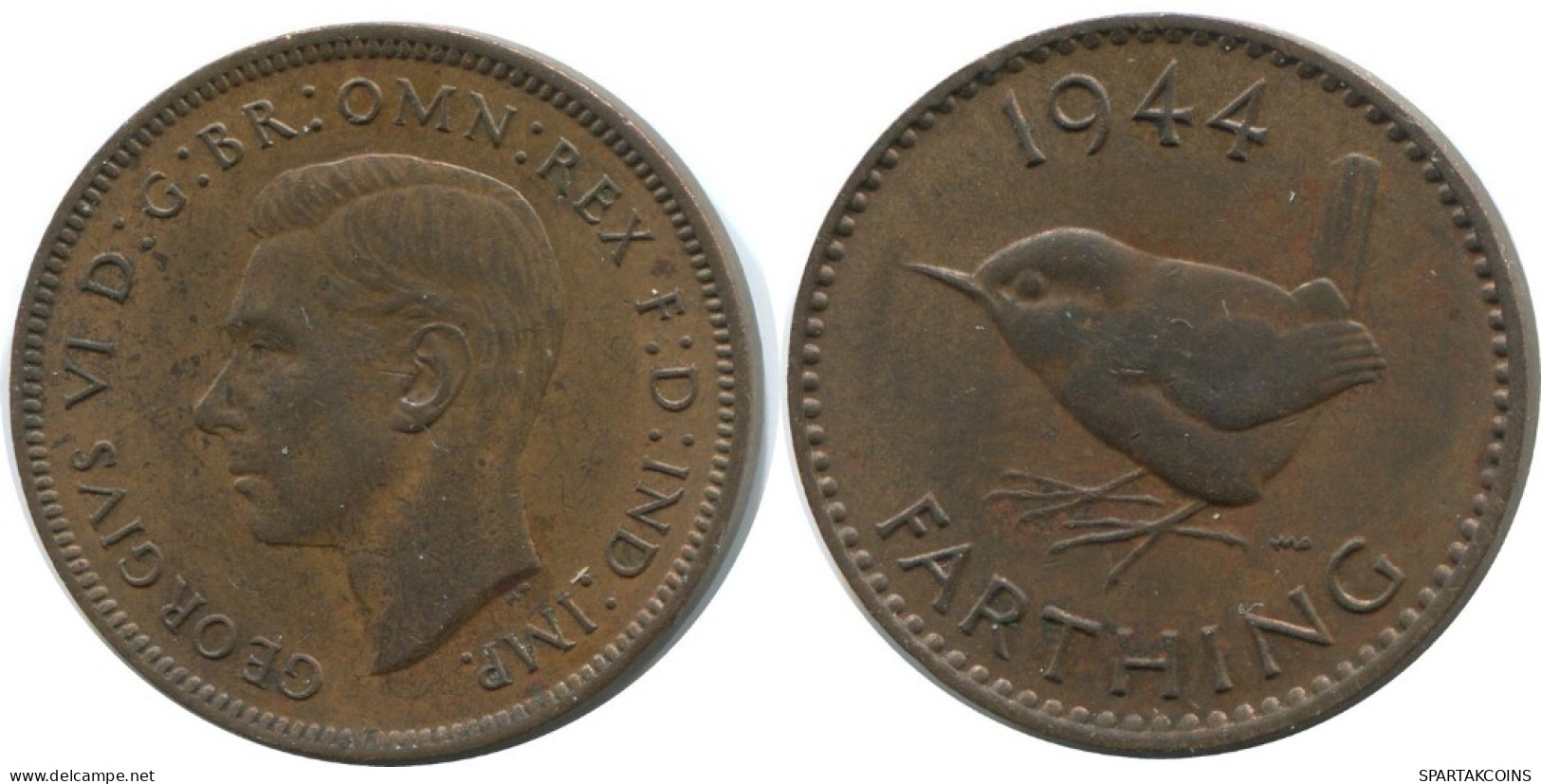 FARTHING 1944 UK GBAN BRETAÑA GREAT BRITAIN Moneda #AG765.1.E.A - B. 1 Farthing