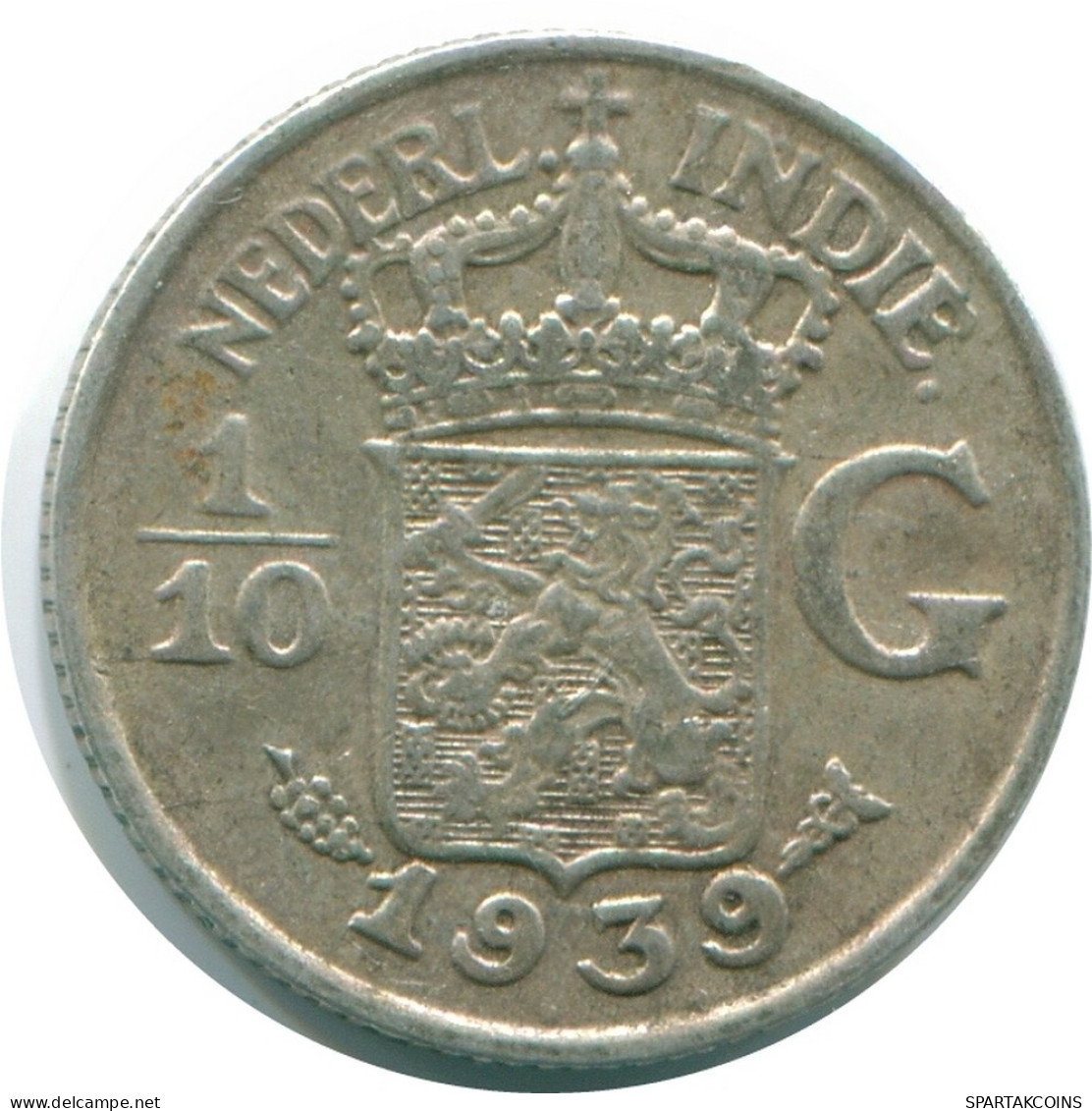 1/10 GULDEN 1939 INDIAS ORIENTALES DE LOS PAÍSES BAJOS PLATA #NL13528.3.E.A - Indes Néerlandaises